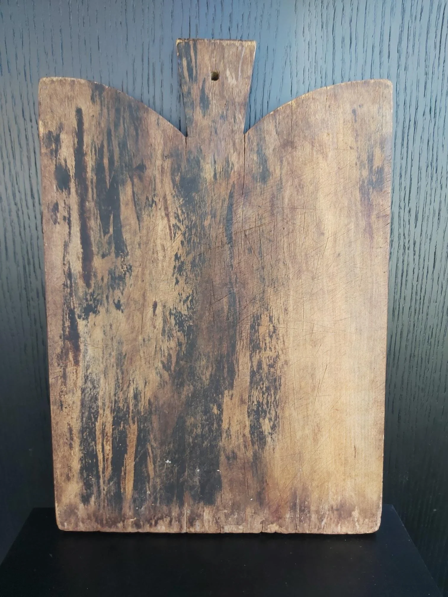 Art 37 : Grote (47cm) oude franse snijplank / broodplank, patiné !