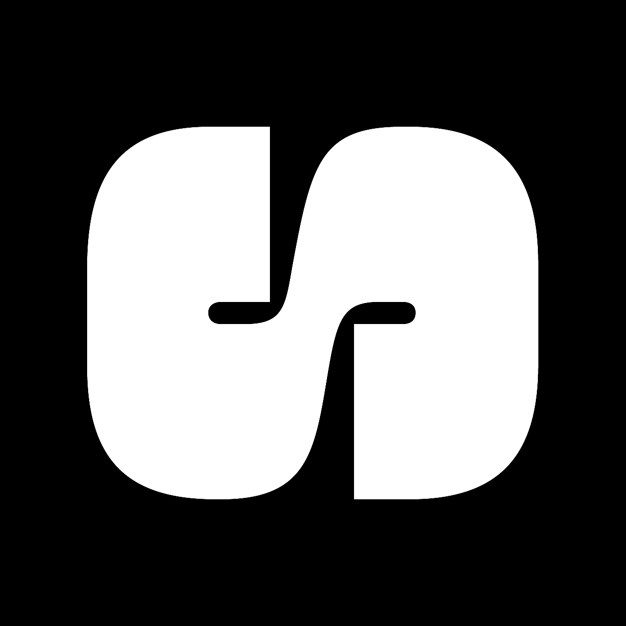 Black background with large white stylized letters 'GD' in the center.