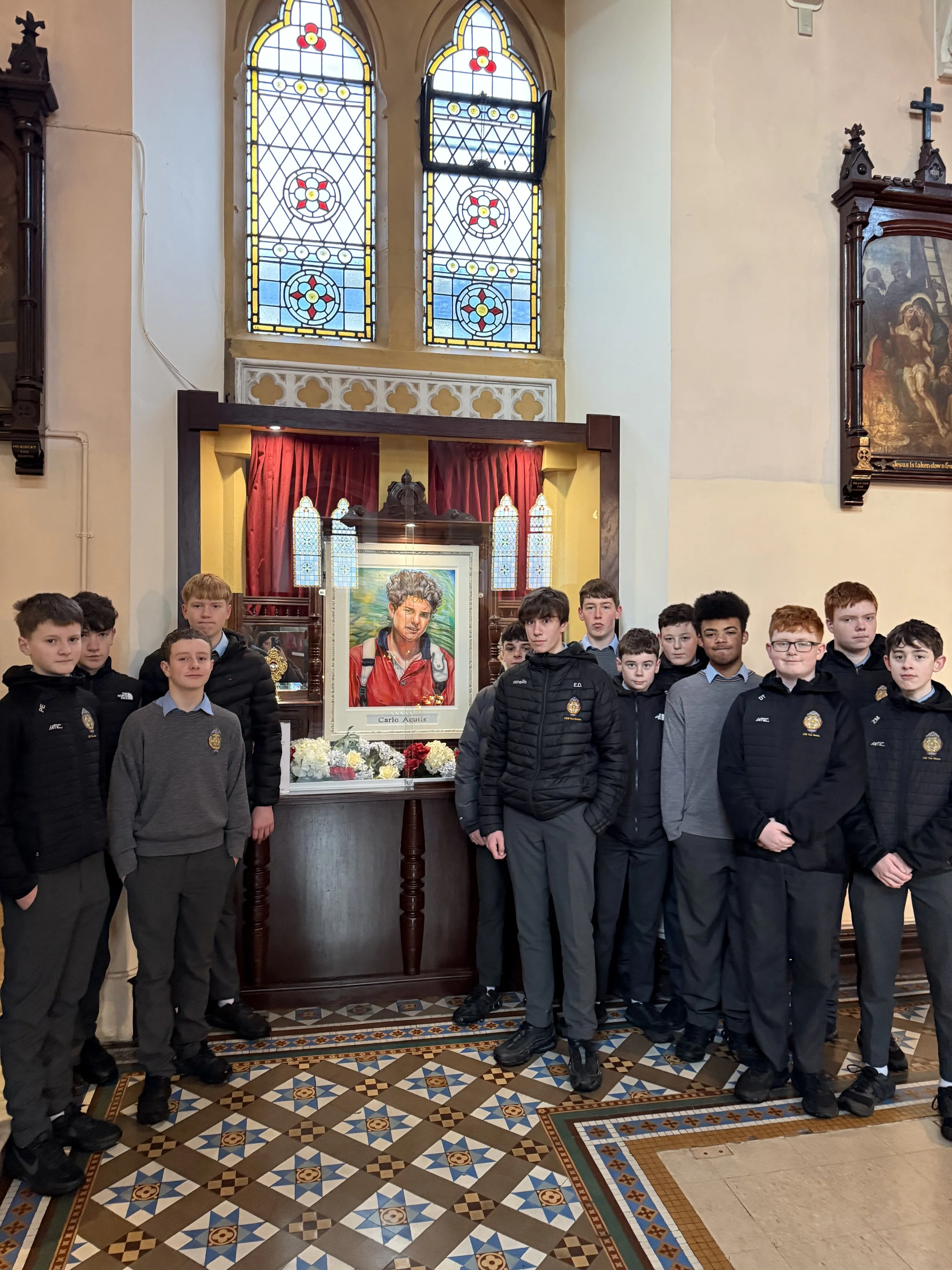 A visit to see the relics of Saint Carlo Acutis.