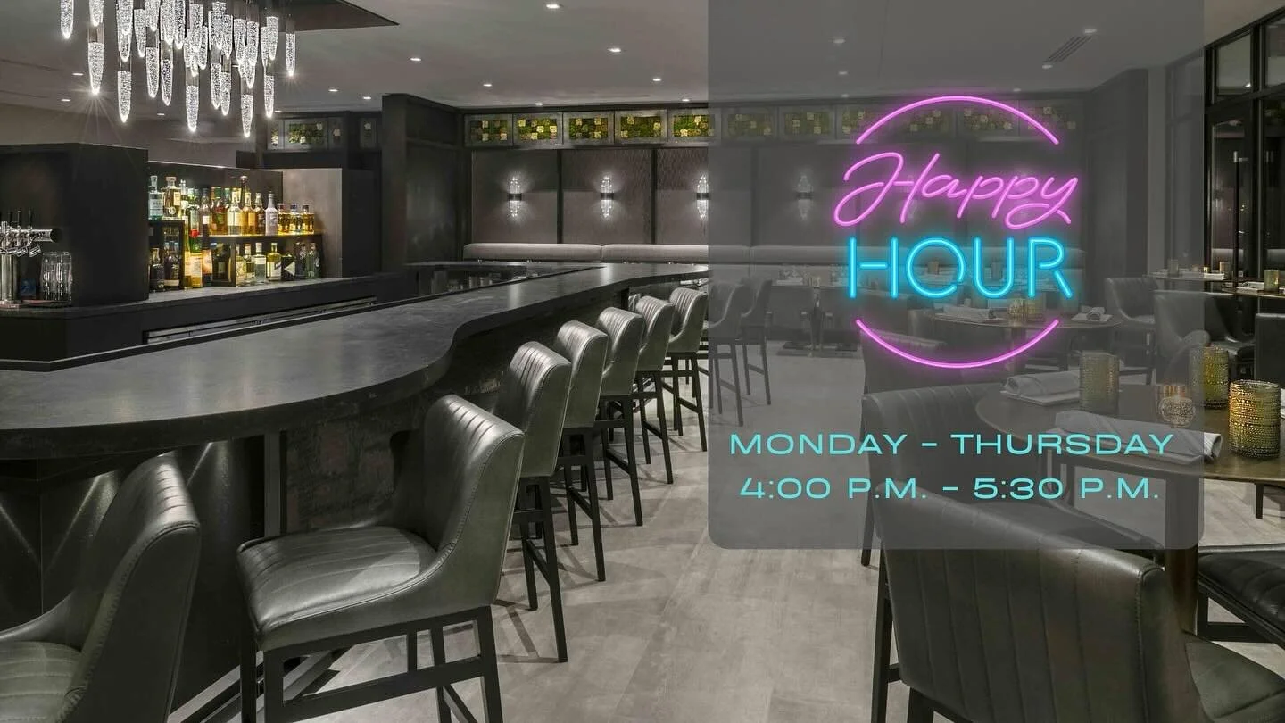 Join us for Rooftop Happy Hour this winter Mondays through Thursdays 4:00-5:30pm!!🥂