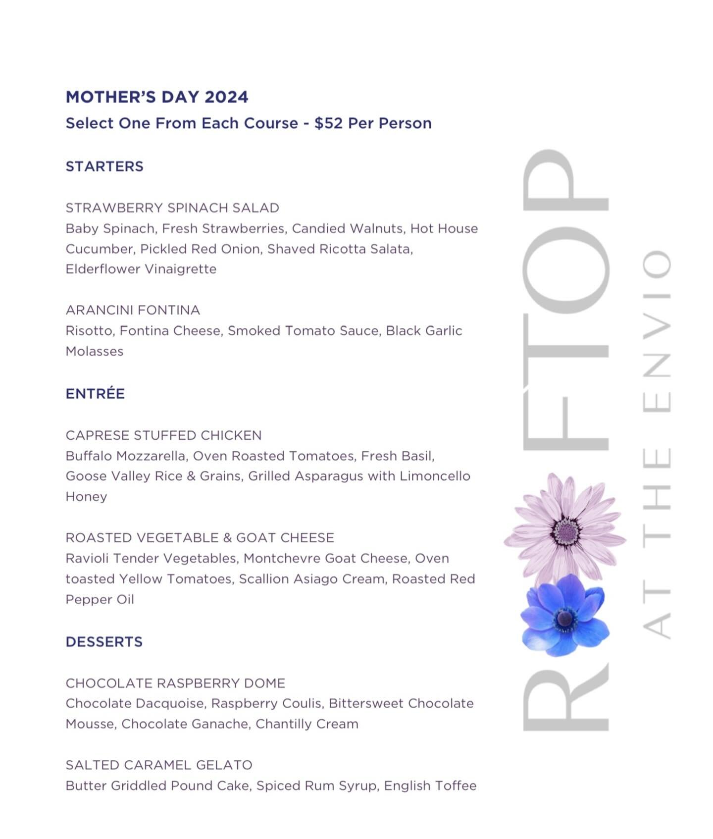 You have made reservations to celebrate Mother&rsquo;s Day? 💐

Use this link in our bio to book your table!