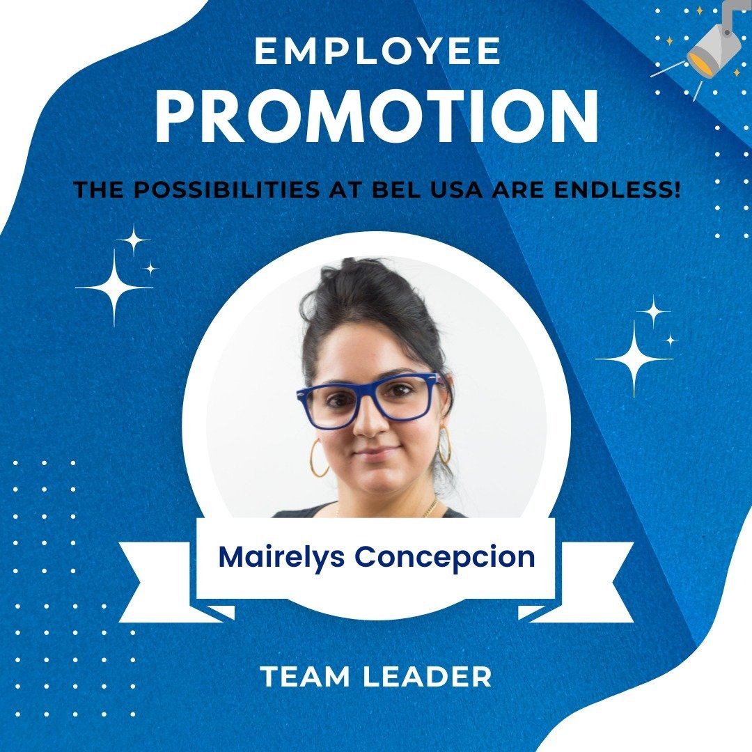 Let's come together to celebrate Mairelys Concepcion's promotion to the role of Team Leader!

Mairelys has consistently showcased exceptional skills, dedication, and leadership qualities, truly earning this advancement. As our new Team Leader, she wi