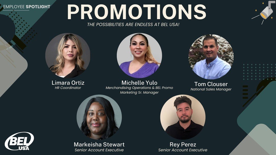 Exciting News at BEL USA! 🎉

We are thrilled to announce the promotion of five outstanding team members who have gone above and beyond in their roles. Let's celebrate their hard work and dedication!

- Limara Ortiz - Promoted to HR Coordinator
- Mic