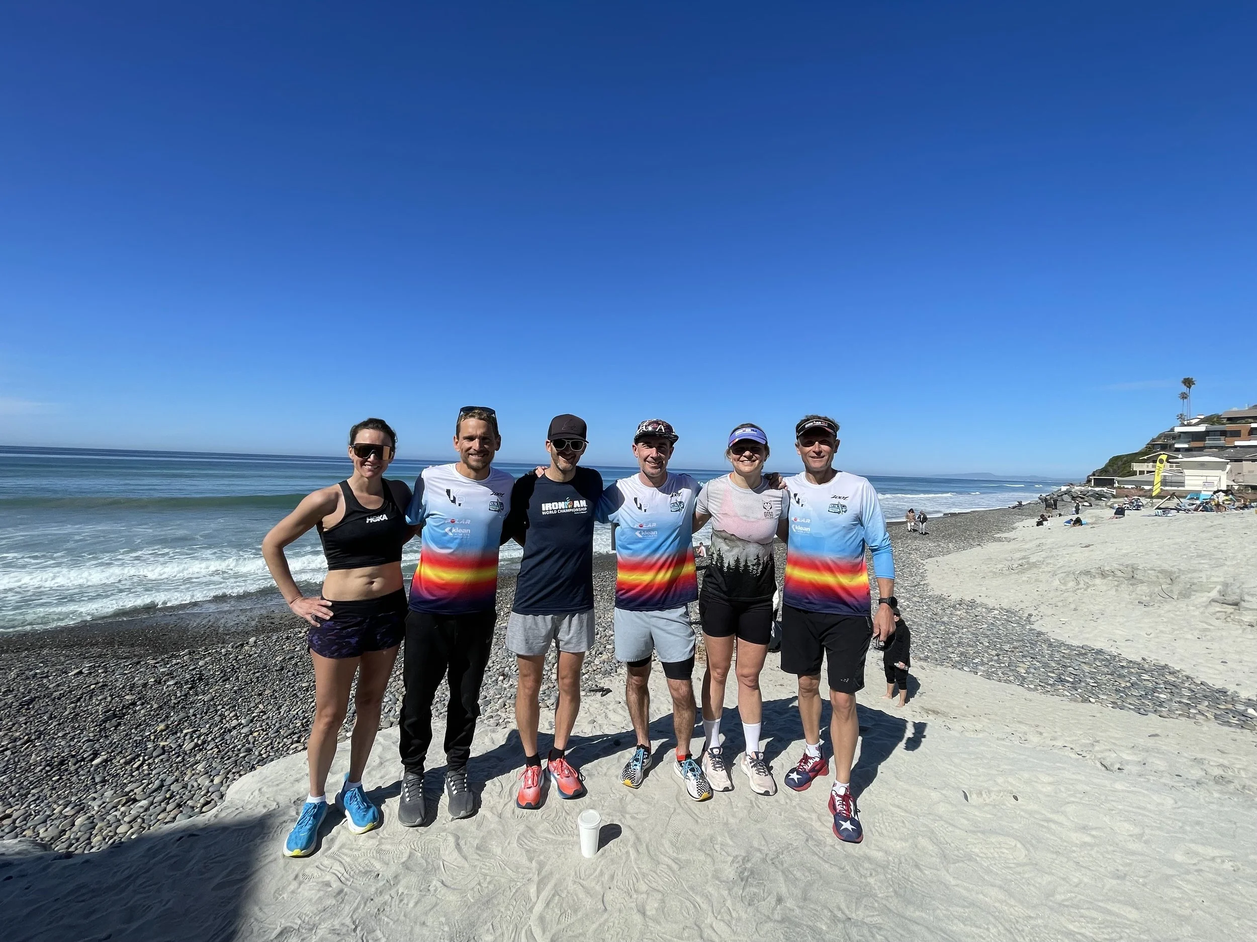 KP Coaching athletes at the end of the tri camp in San Diego