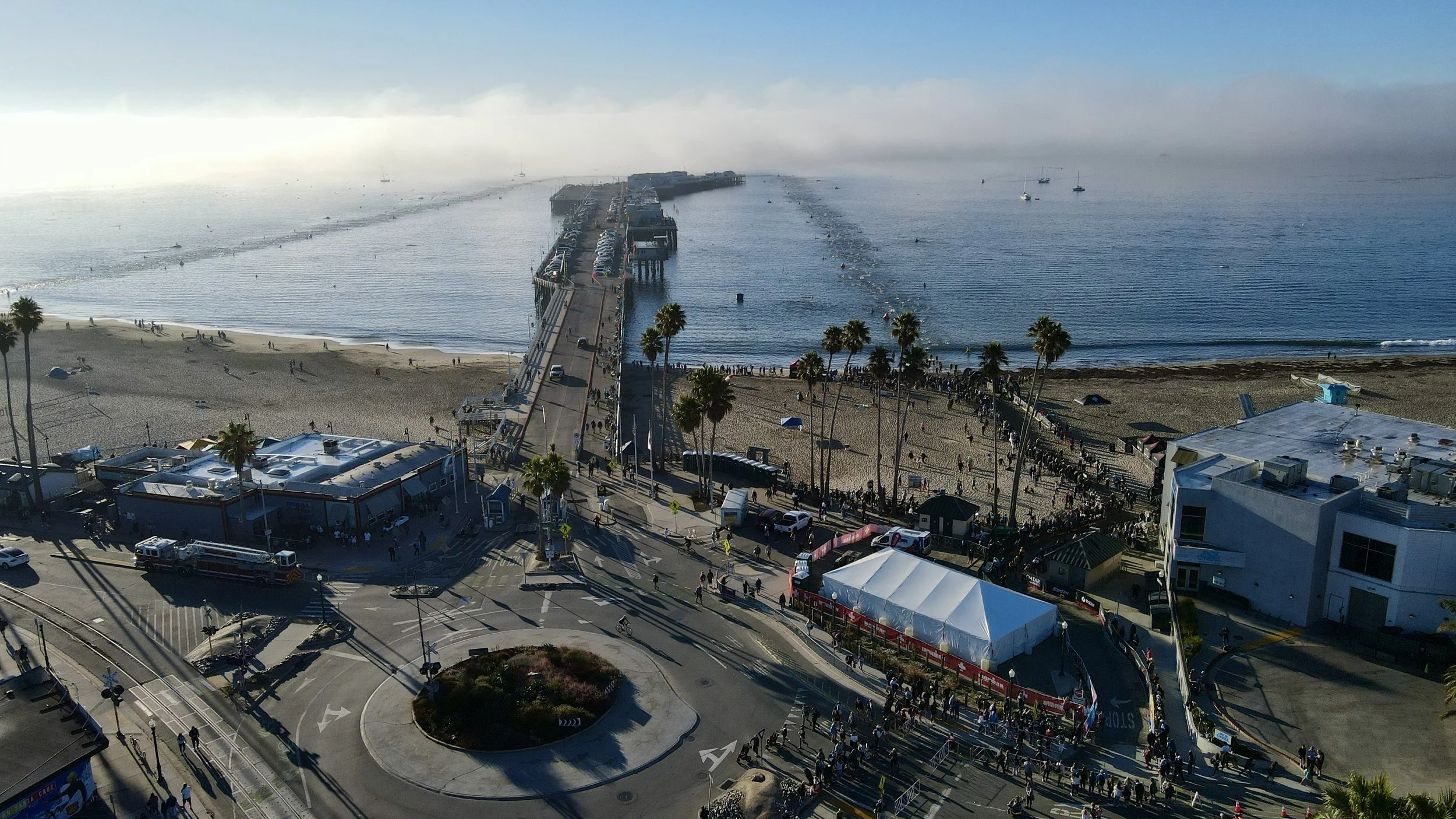 Swim venue of Santa Cruz 70.3 in California