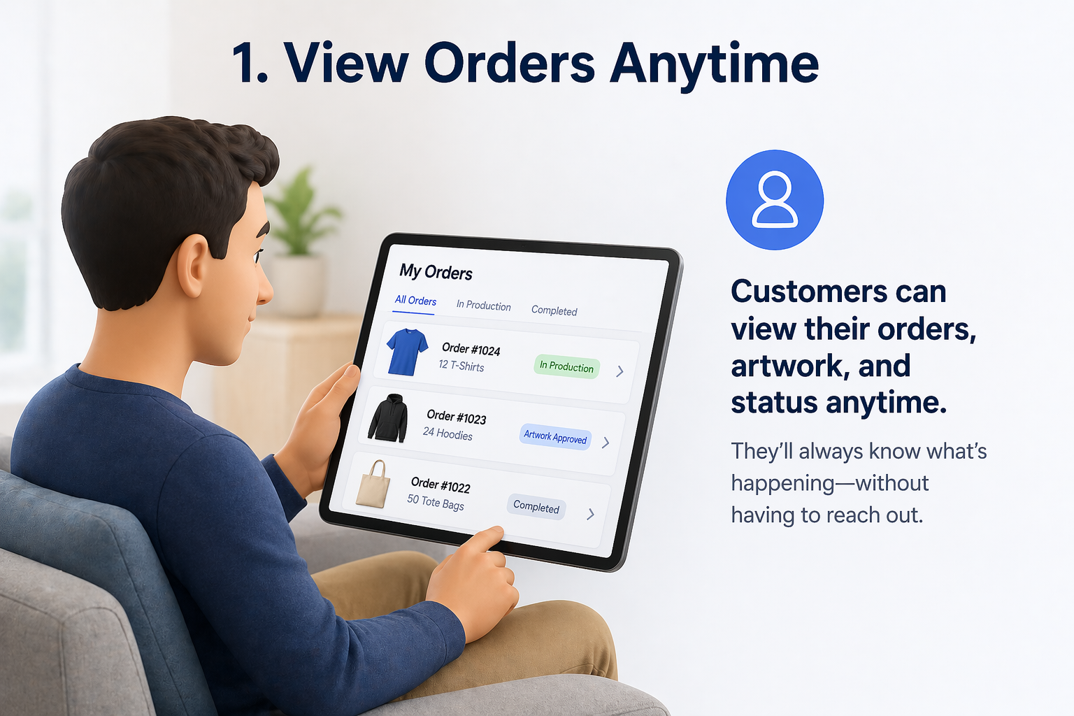 view orders anytime