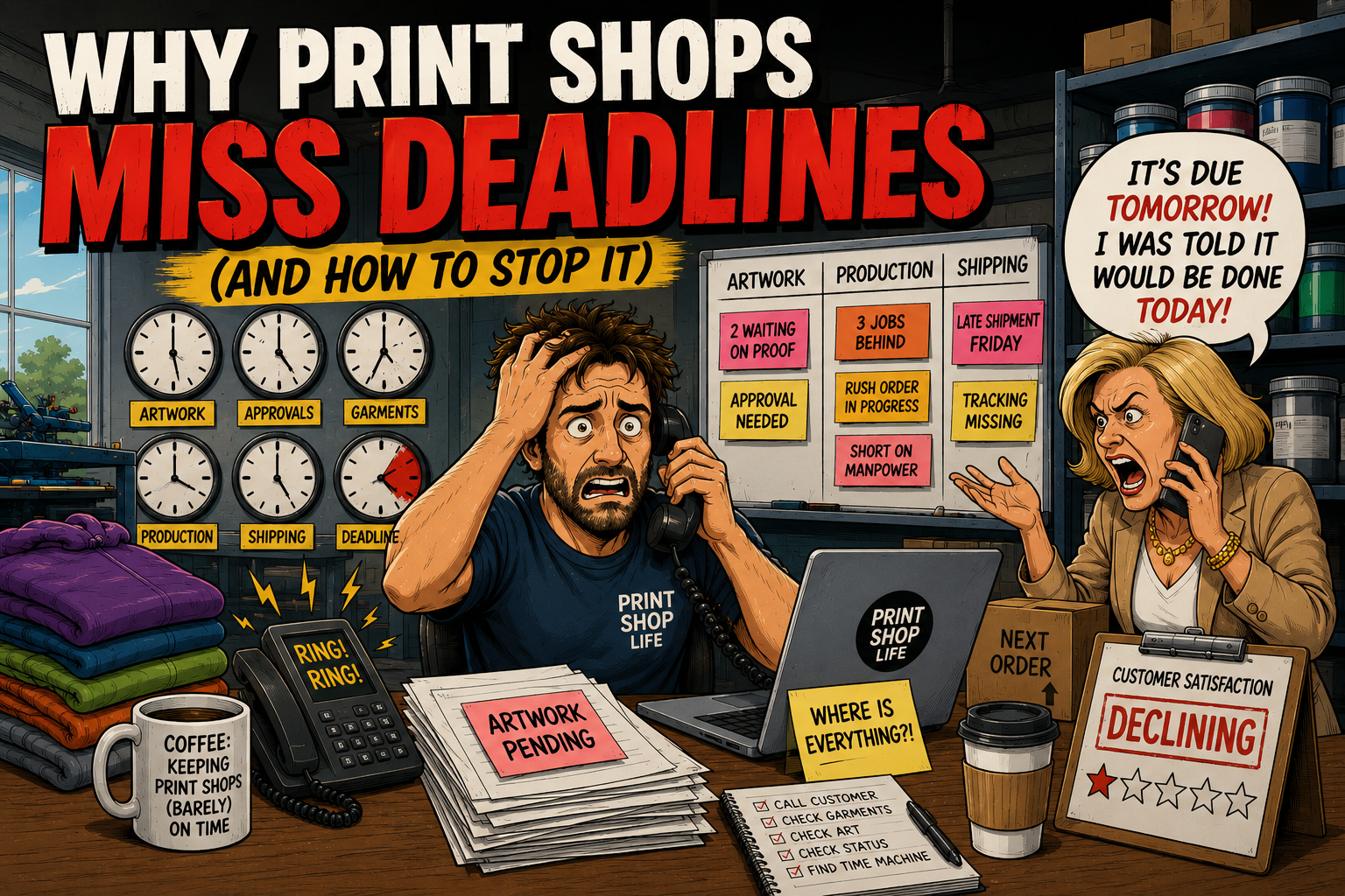 Why Print Shops Miss Deadlines (And How to Stop It)