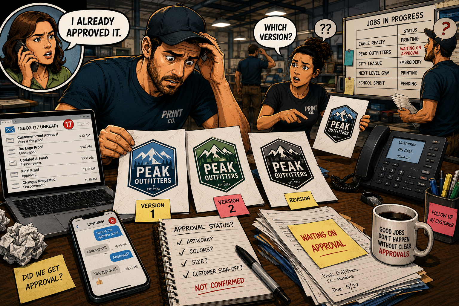 Why Print Shops Lose Track of Customer Approvals (And How to Fix It)