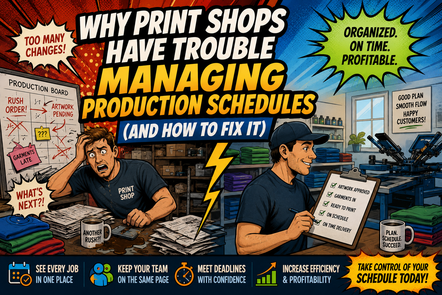 Why Print Shops Have Trouble Managing Production Schedules (And How to Fix It)