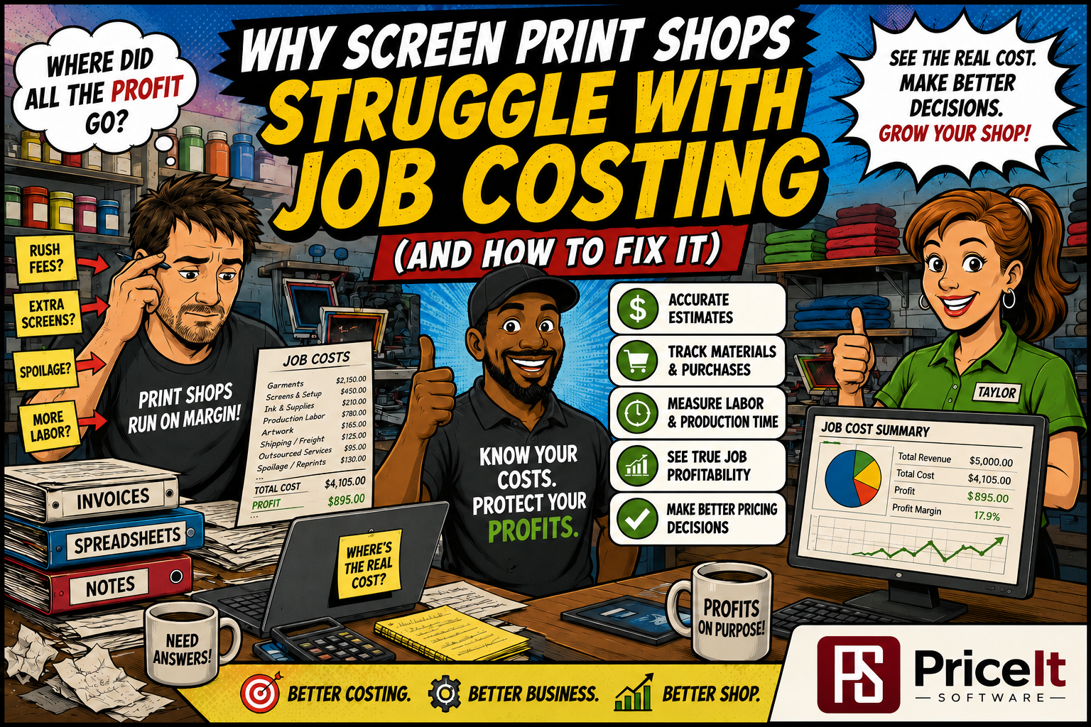 Why Screen Print Shops Struggle with Job Costing (And How to Fix It)