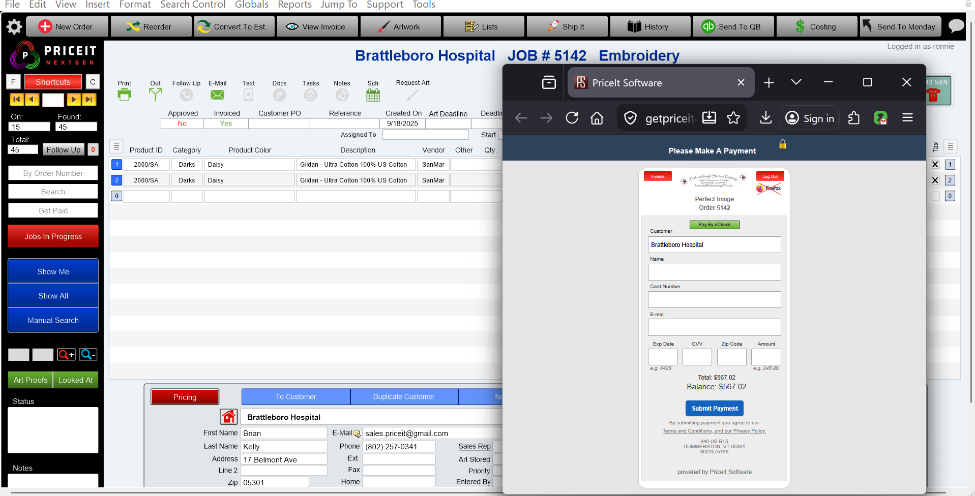 interface online payments