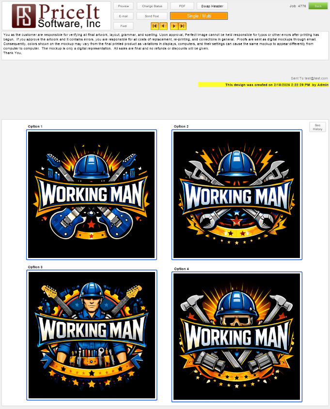 Multi-choice Art Proofing