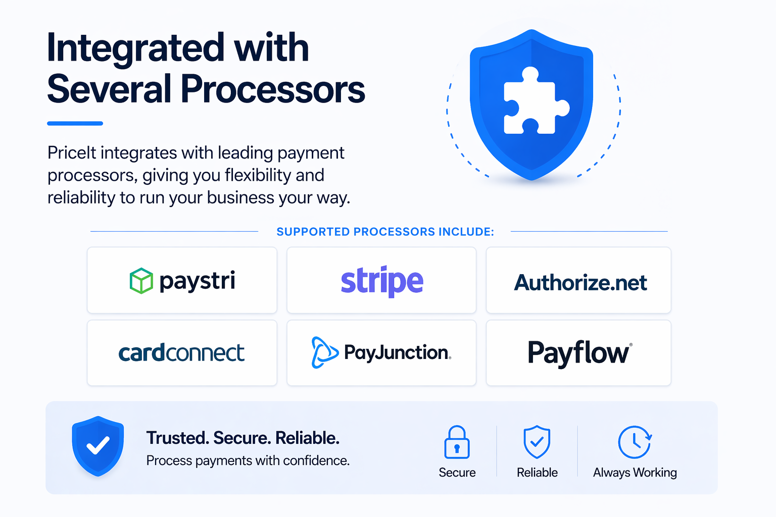 integrated payment processors for business flexibility