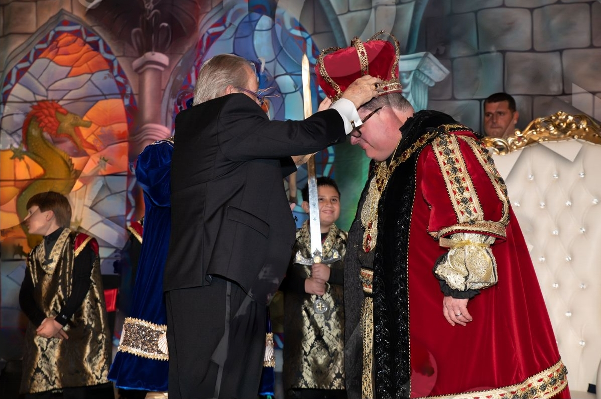 Knight Getting Coronated About 1 — Krewe of the Knights of Sant 'Yago