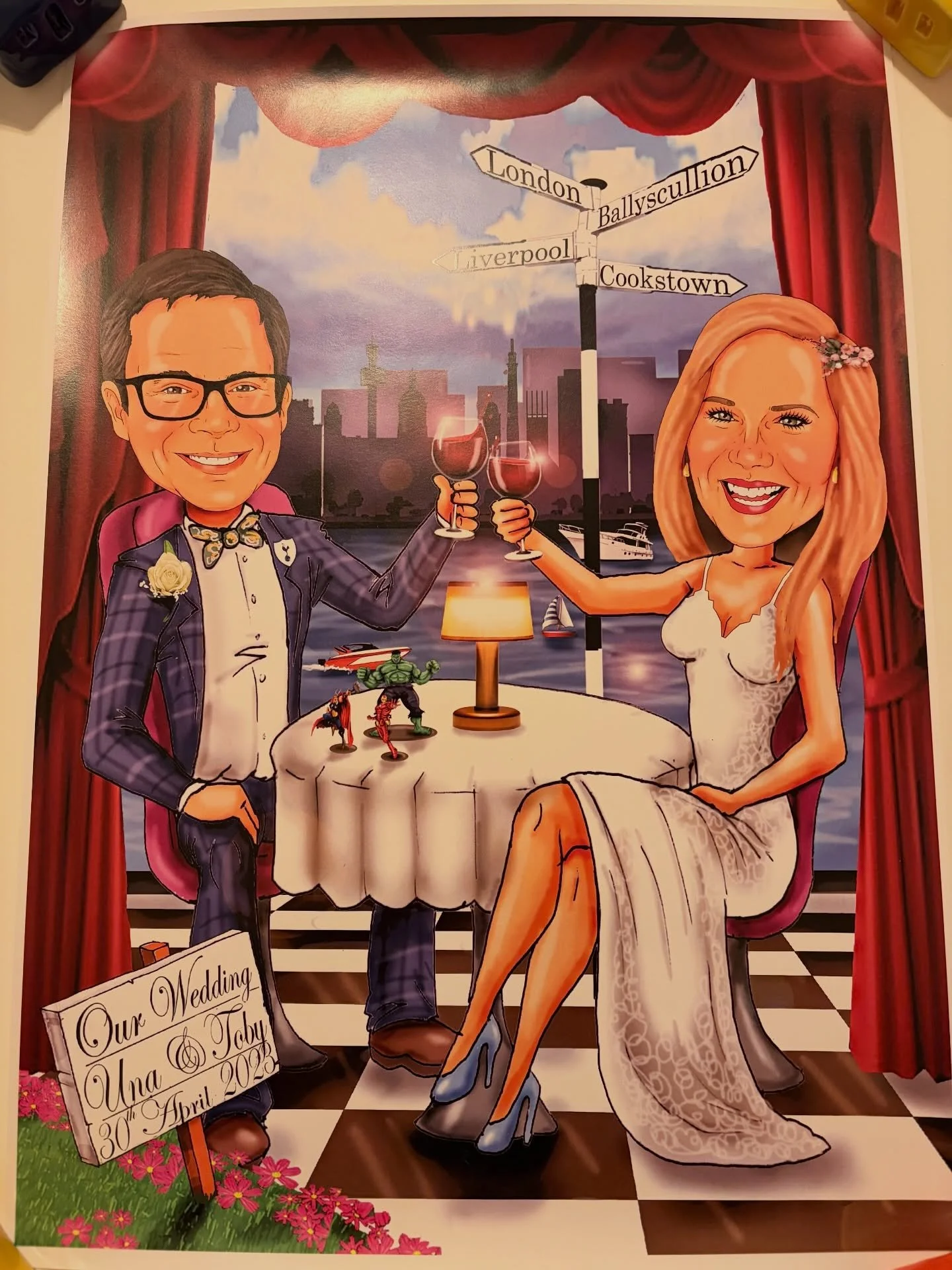 Today&rsquo;s wedding advent challenge is &lsquo;print it real good&rsquo; and this beauty deserves the spotlight 💕

One of my lifelong besties, Paula, surprised us with this incredible caricature waiting for us when we got home from our honeymoon &