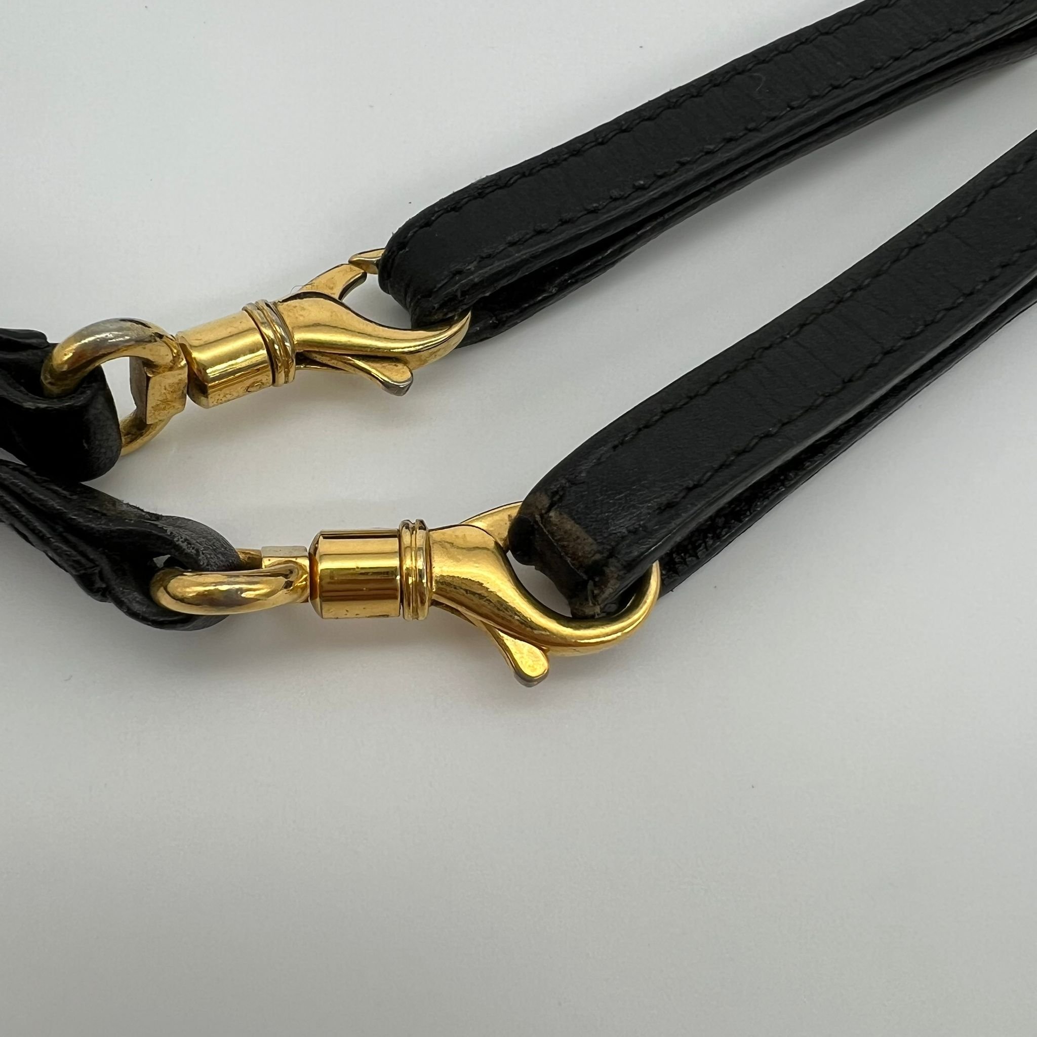 Dior Mini Doctor Vintage Bag in Black Leather and Gold Hardware strap