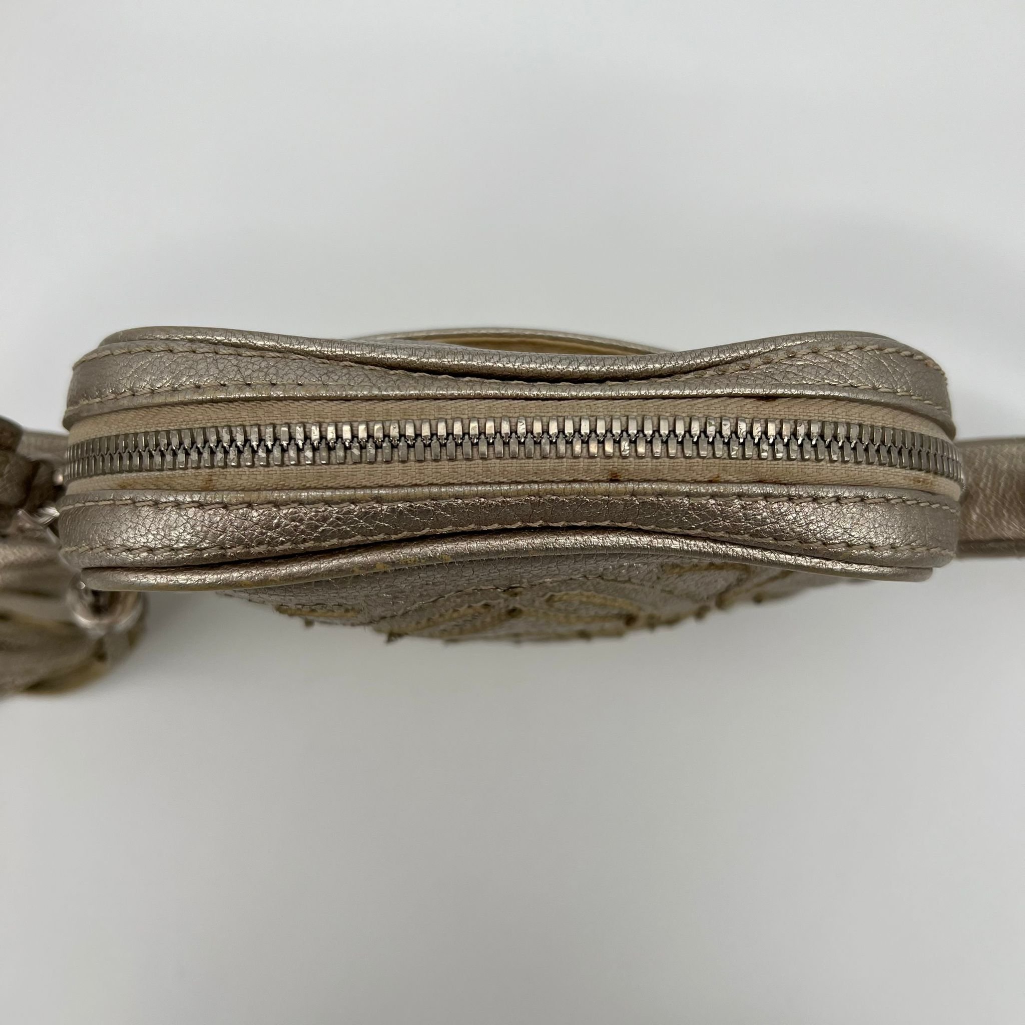 Loewe Anagram Champagne Gold Leather Crossbody Bag Top