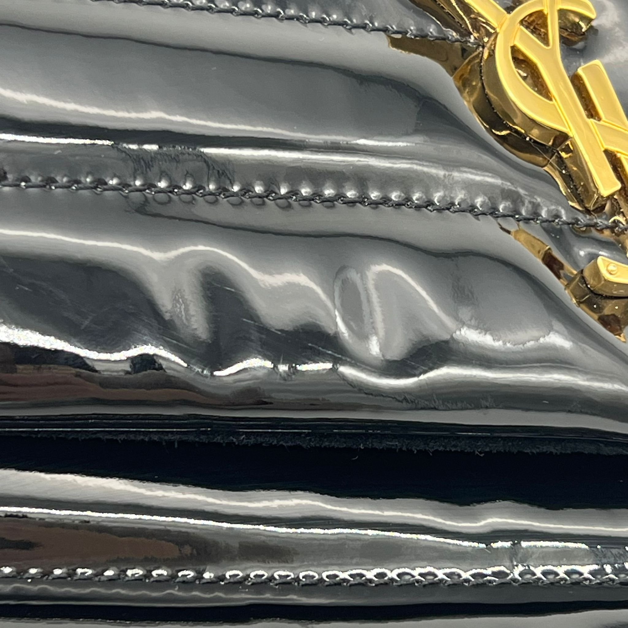 Saint Laurent YSL Small Loulou Bag Black Patent Leather with Gold Hardware condition