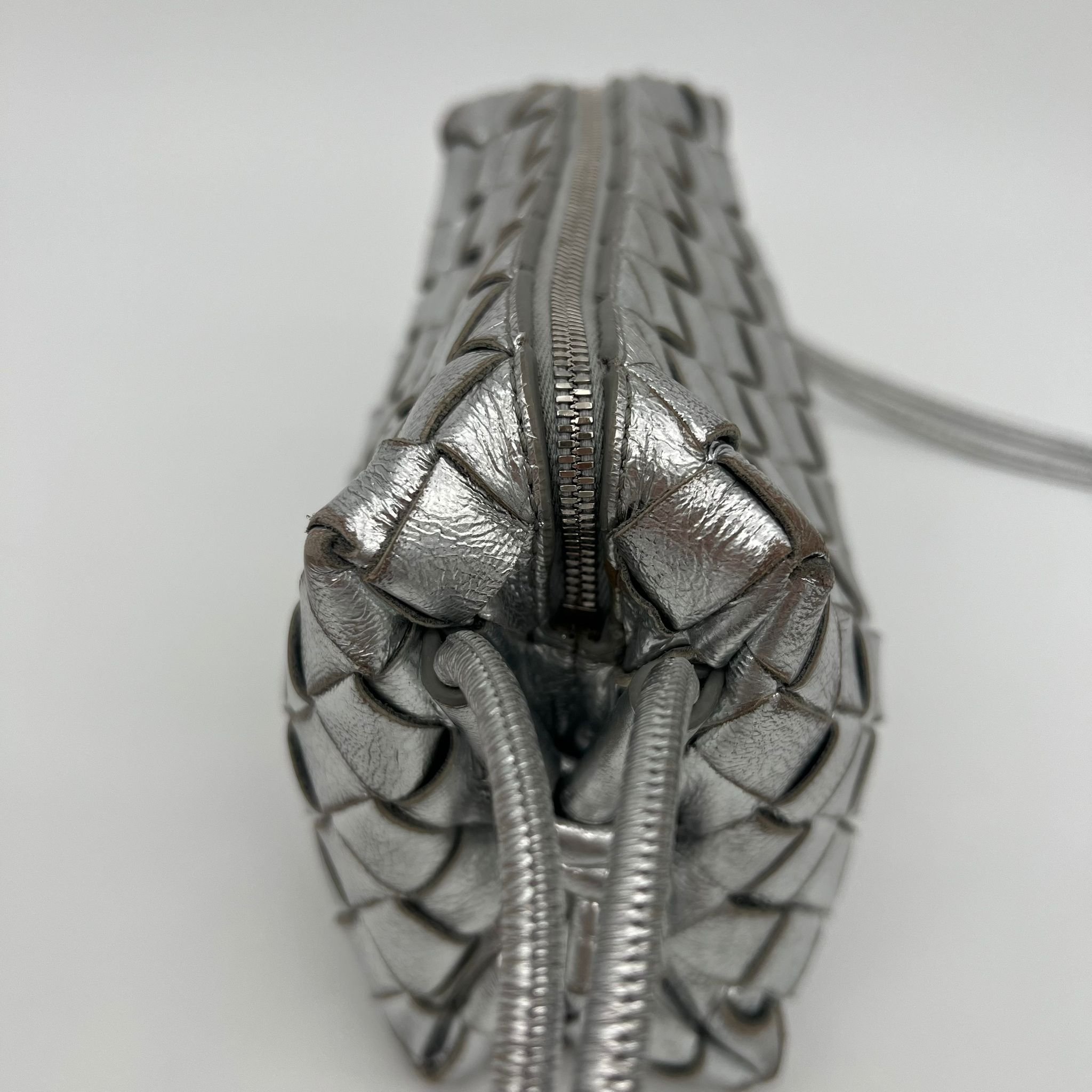 Bottega Veneta Mini Loop Bag In Silver side