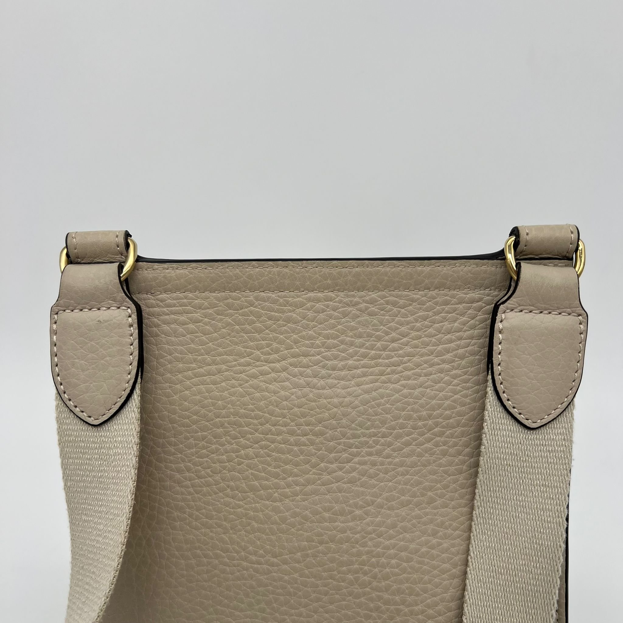 Mulberry Small Antony Bag in Chalk Heavy Grain Leather Gold Hardware strap