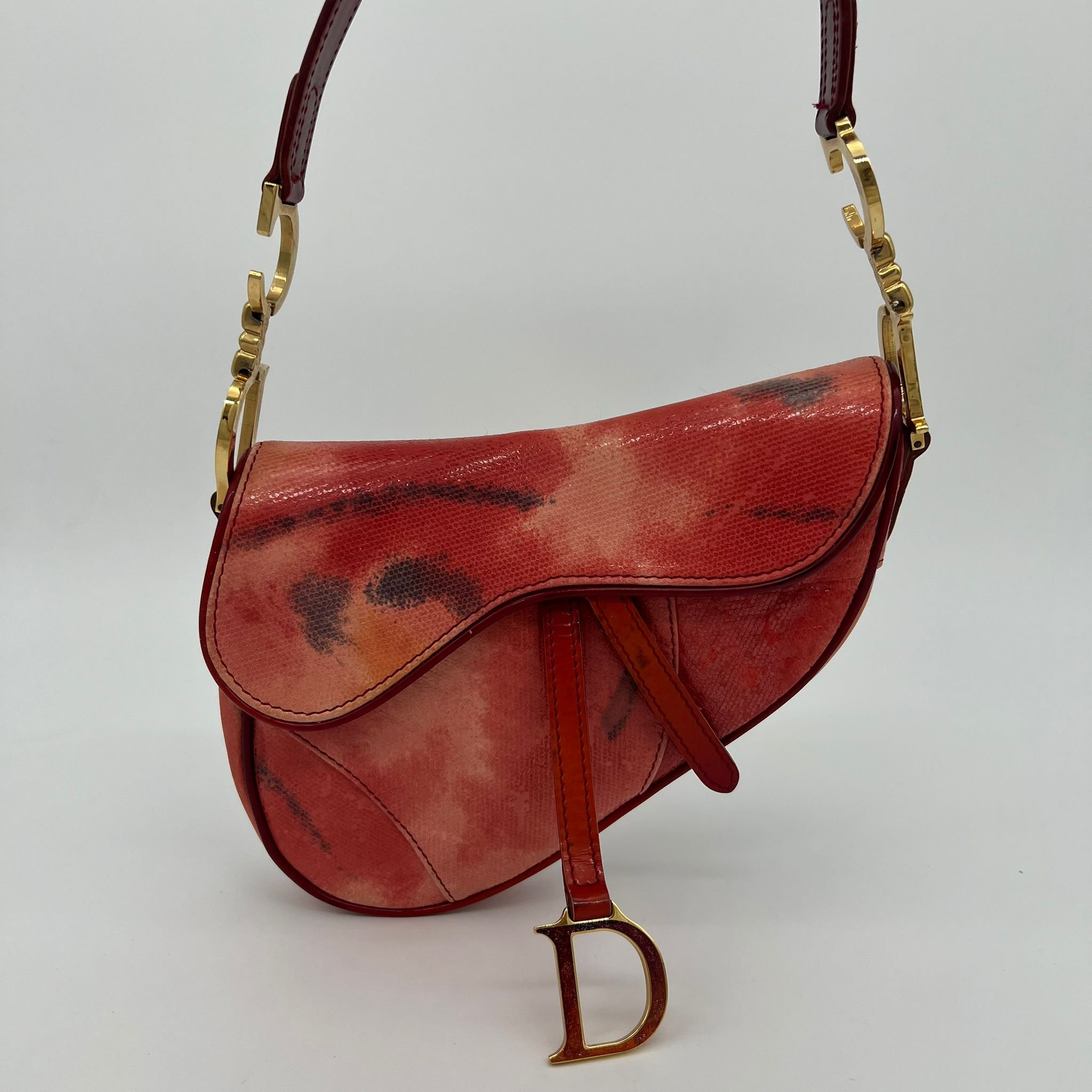 Dior Mini Saddle Bag Tie Dye Sparkle front