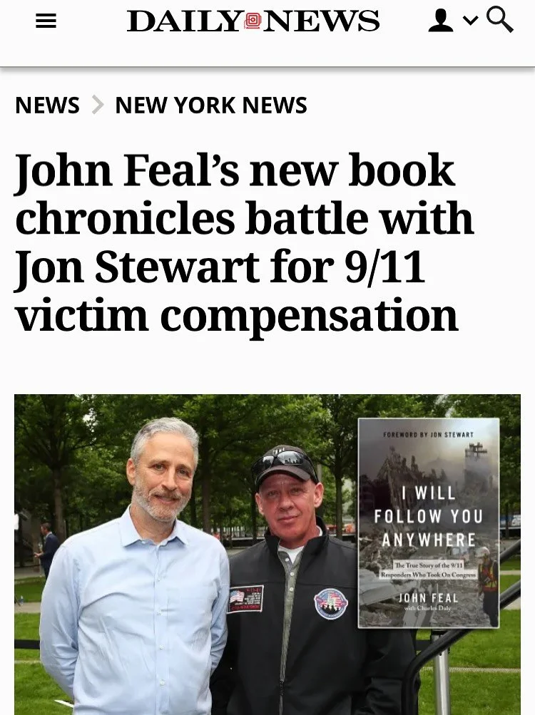 Today’s @nydailynews “If death came knocking, I’d say, ‘What took you so long.?’” @johnfeal9117 For most of us, it’s a moment of silence, a TV special, a social media post, those awful and heroic scenes on re