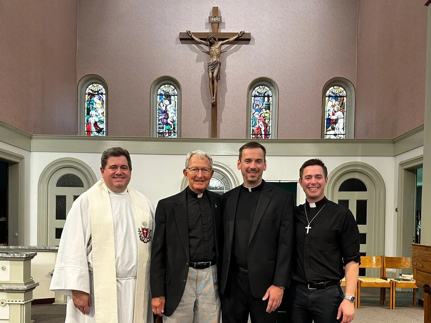 Jack+Kolodziej+Novice+Master+Fr.+Tom+Helmick%2C+Chris+Allen+and+and+Fr.+Joe+Newman.+Chris.Novitiate+8.2025.jpg