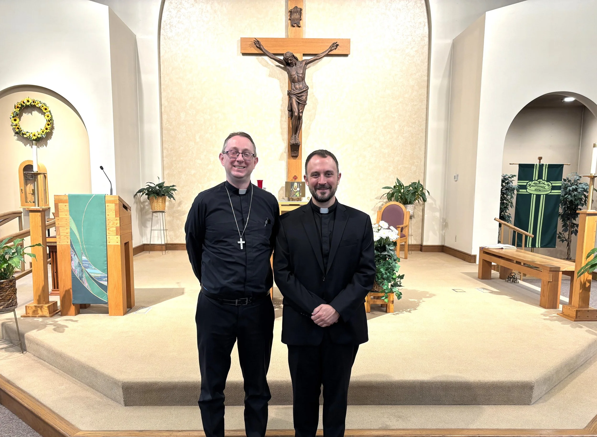 Mr.  Bill Grebe with provincial elect, Fr. Michael Newman, OSFS