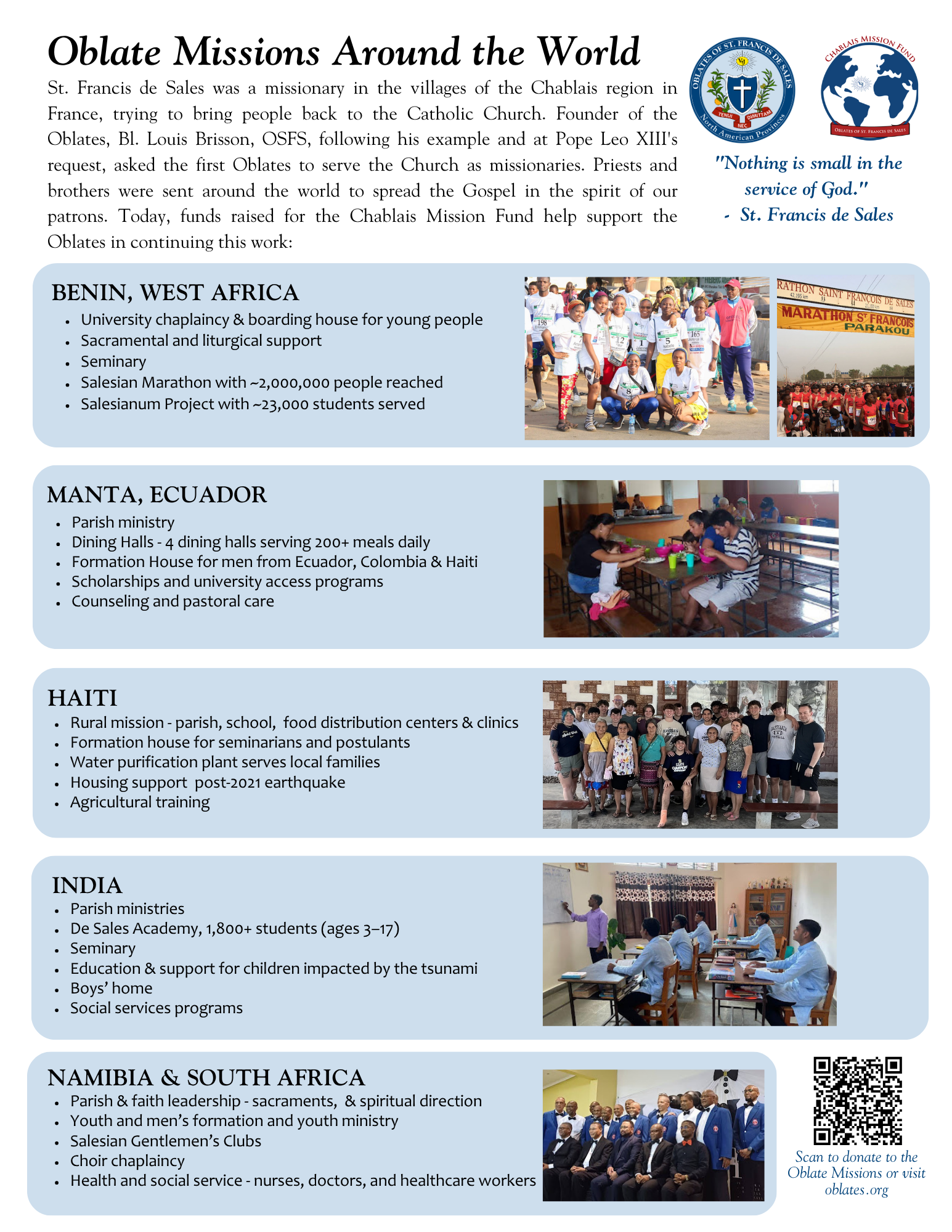 General Oblates Missions Flyer
