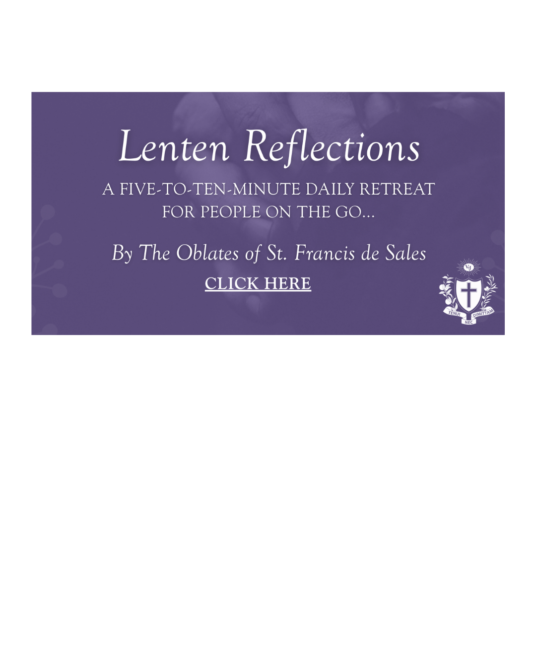 Lenten Reflections - Web Graphic