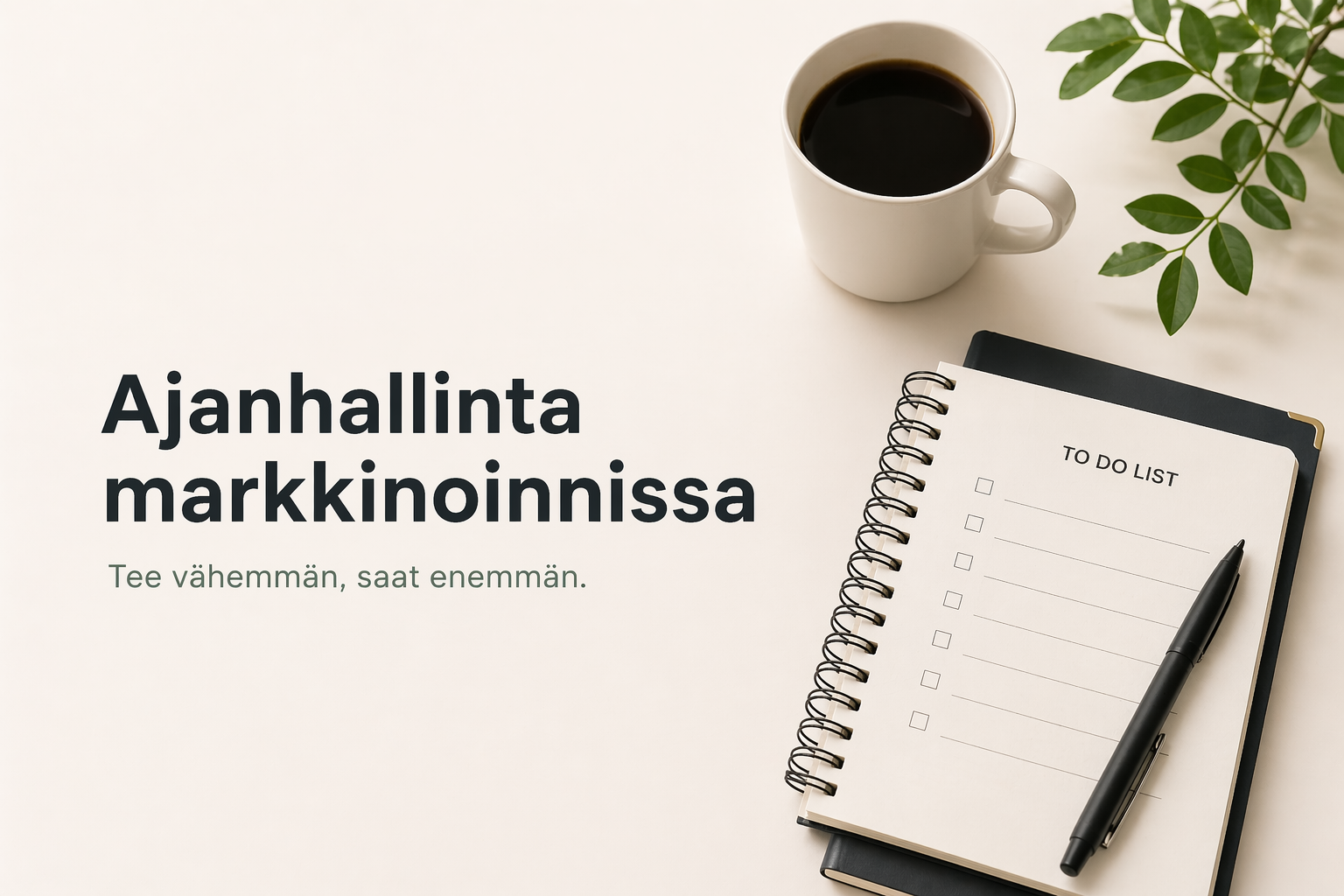 Ajanhallinta markkinoinnissa – tee vähemmän, saat enemmän