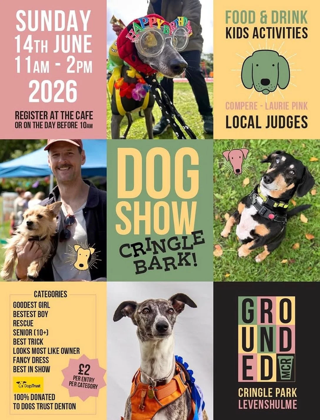 One of our most FAVE annual events is coming up on Sunday 14th June! The Cringle Bark Charity Dog Show, hosted by our buddies @groundedmcr 

There will be so many exiting things happening at this event, even have a go scent work with @foreverhome_dog