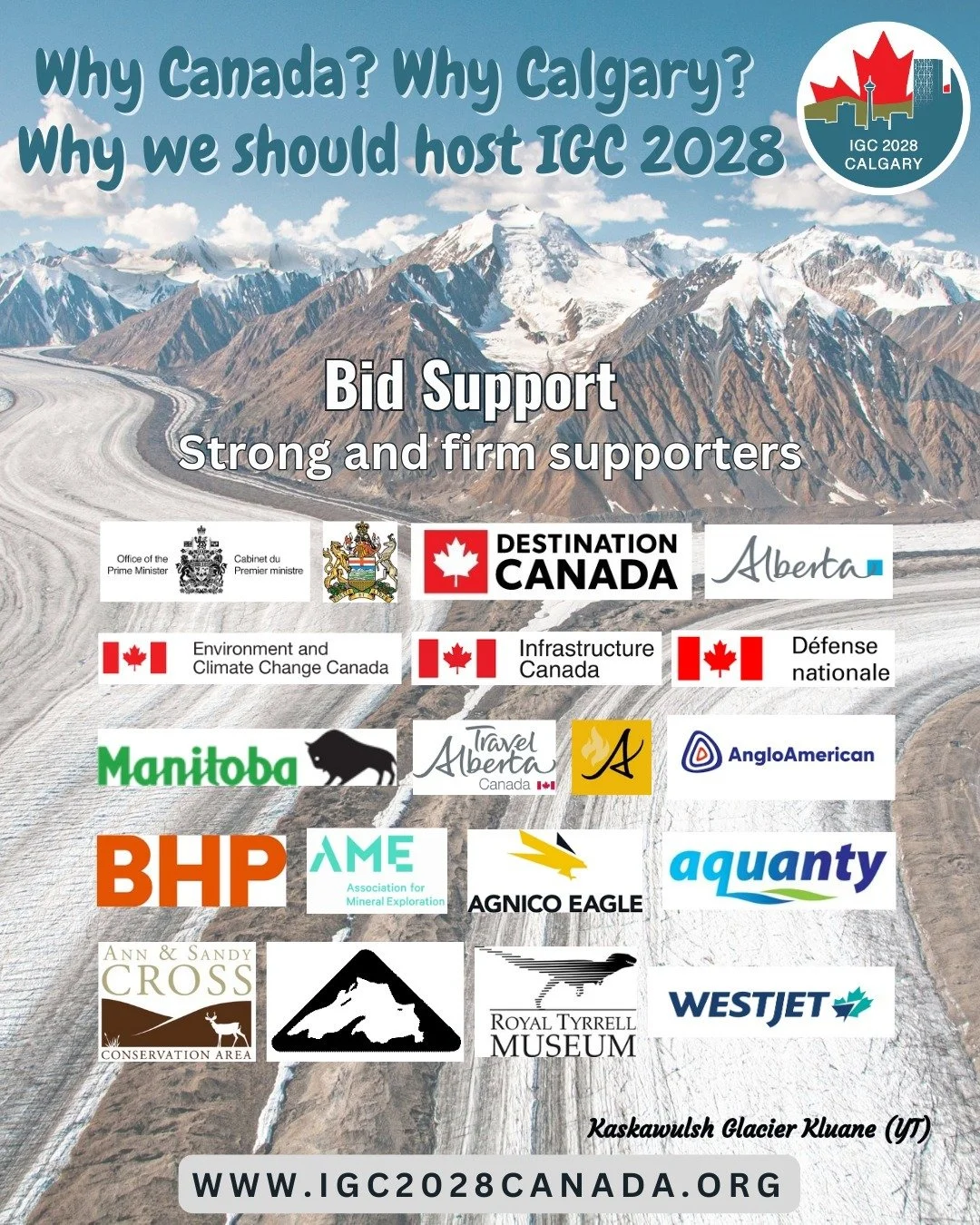 We would like to thank numerous organizations, agencies, and companies that have been sending their letters of support to our Canada&rsquo;s bid to host IGC 2028. Many sponsors, partners, and prospectus have promised significantly more sponsorship, i