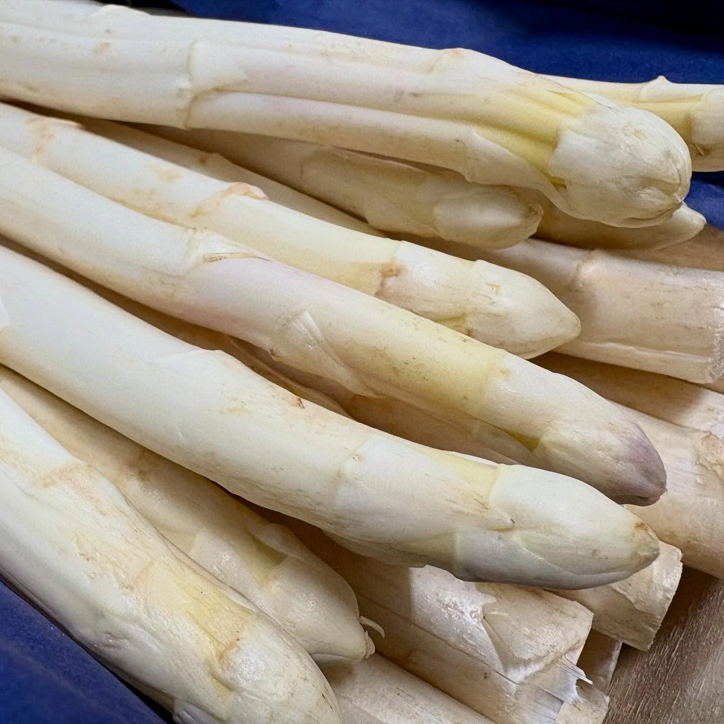 French White Asparagus; Delicate, subtle and elegant on the plate. 

A seasonal event, this European delicacy is harvested by hand during its short season making it a very exclusive sought after product. 

Always the finest produce here at The French