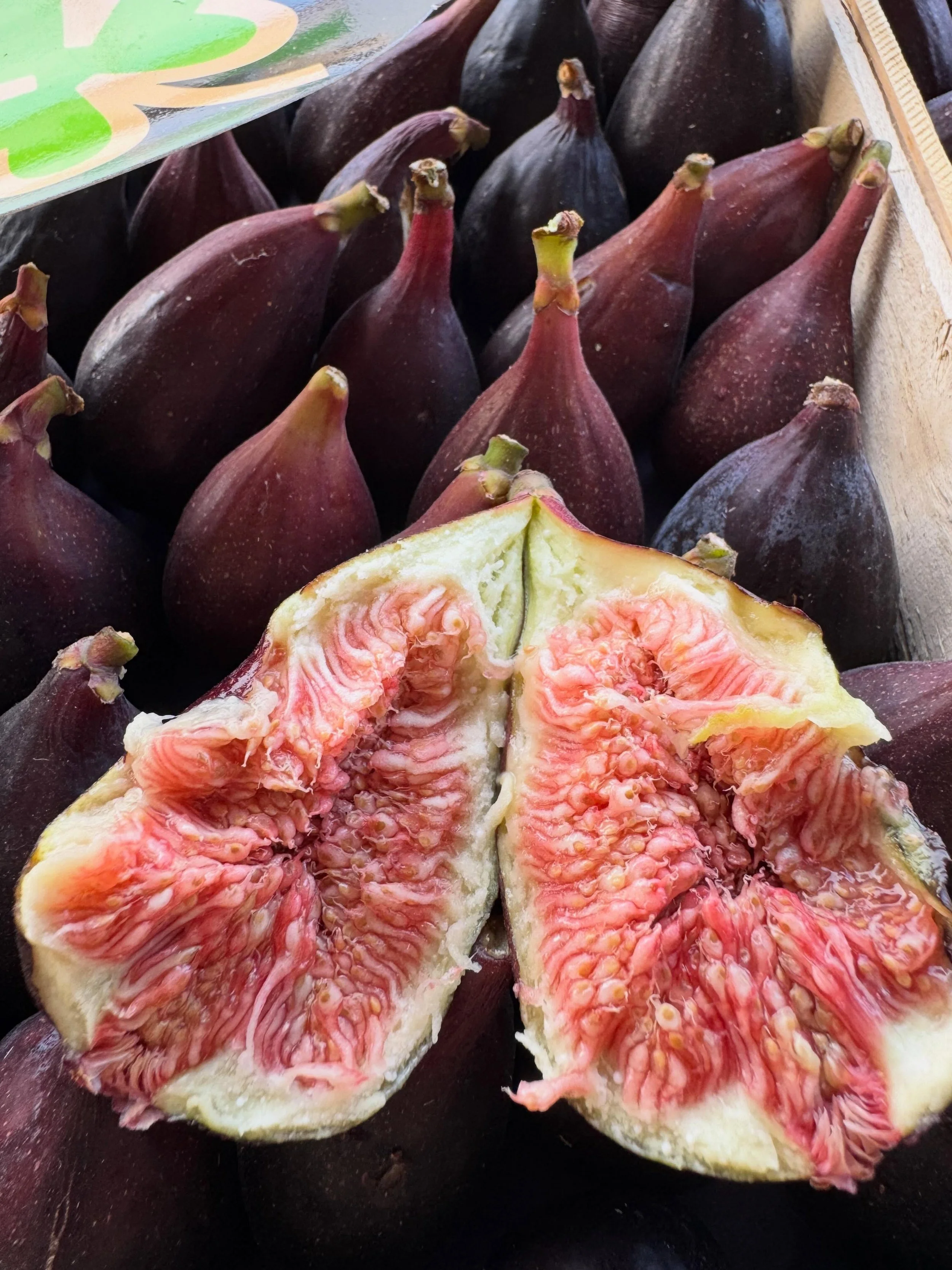 Fresh arrivals from Rungis on this hot Friday evening,preparing for the weekend trade.  Today&rsquo;s arrival includes the very first French black figs from Provence and highly anticipated coco beans.  Always first, always fresh here at French Garden