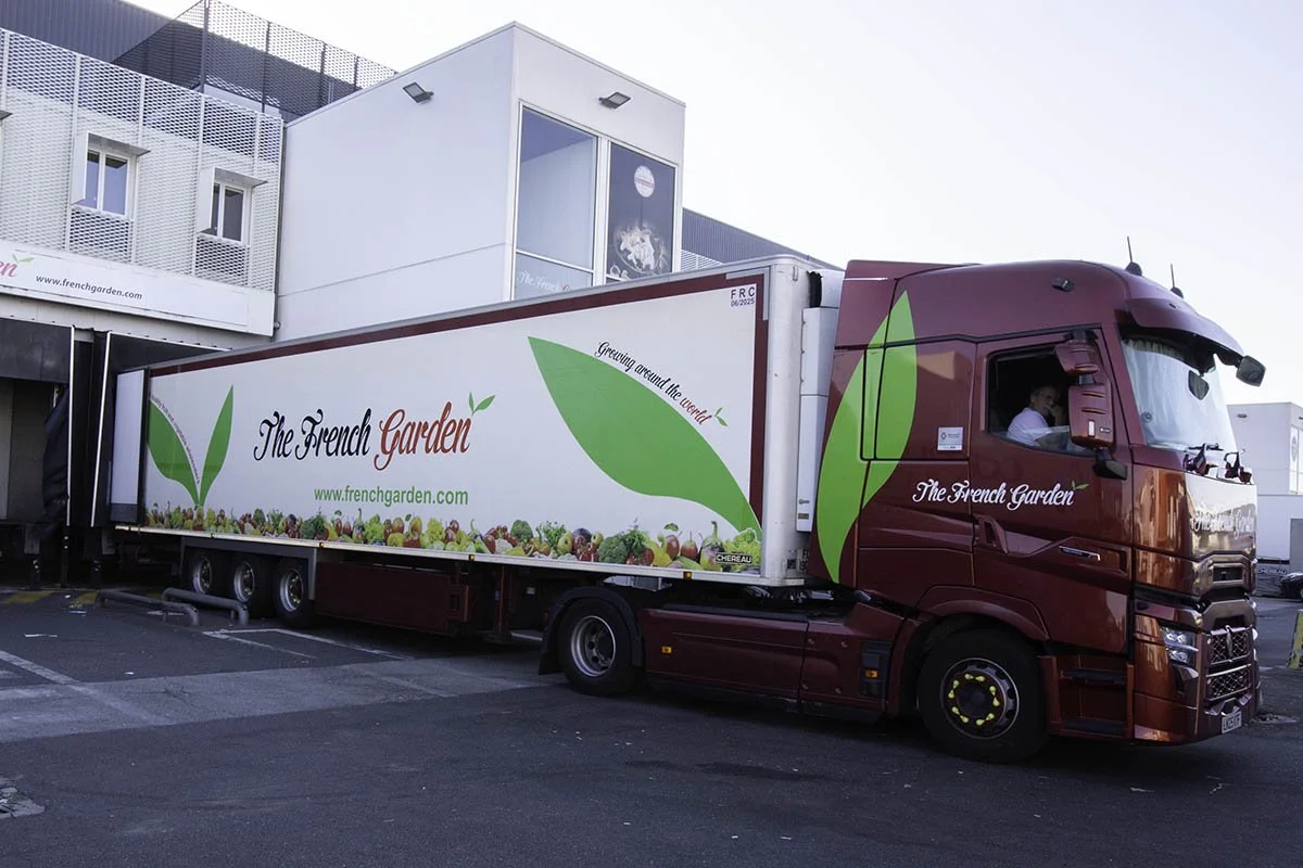A French Garden truck at their Paris depot