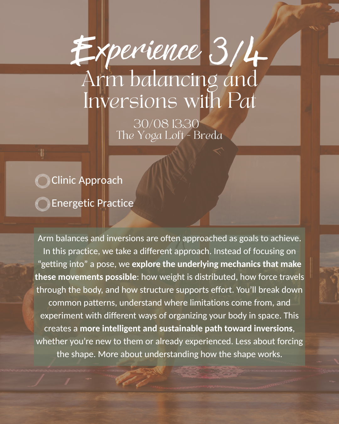 Arm balancing and Inversions - Workshop