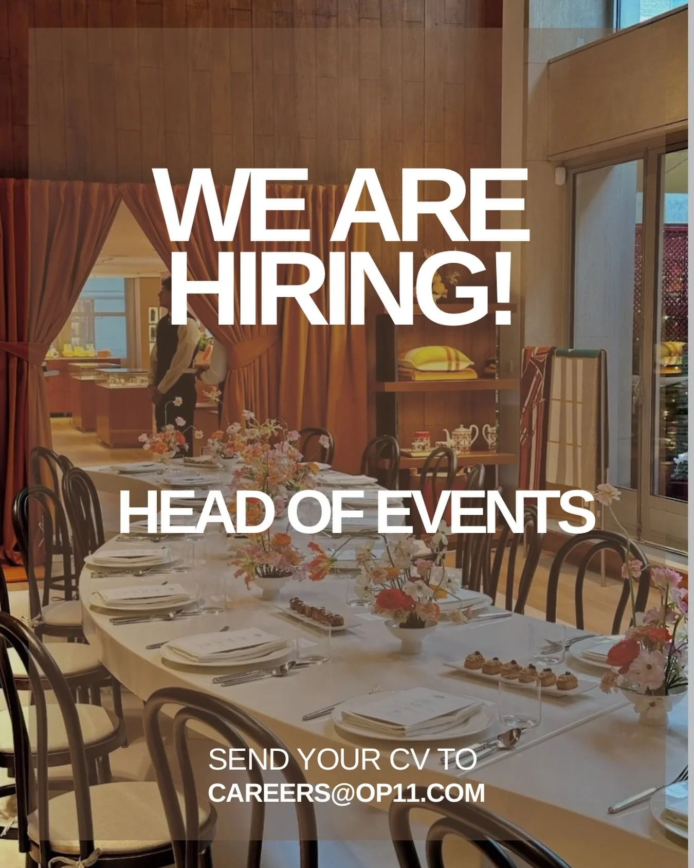 We&rsquo;re hiring: Head of Events | Opus 11 | London

Opus 11 is growing - and we&rsquo;re looking for a Head of Events to help lead the next stage of our journey.

This is a rare opportunity to step into a senior leadership role and help shape the 