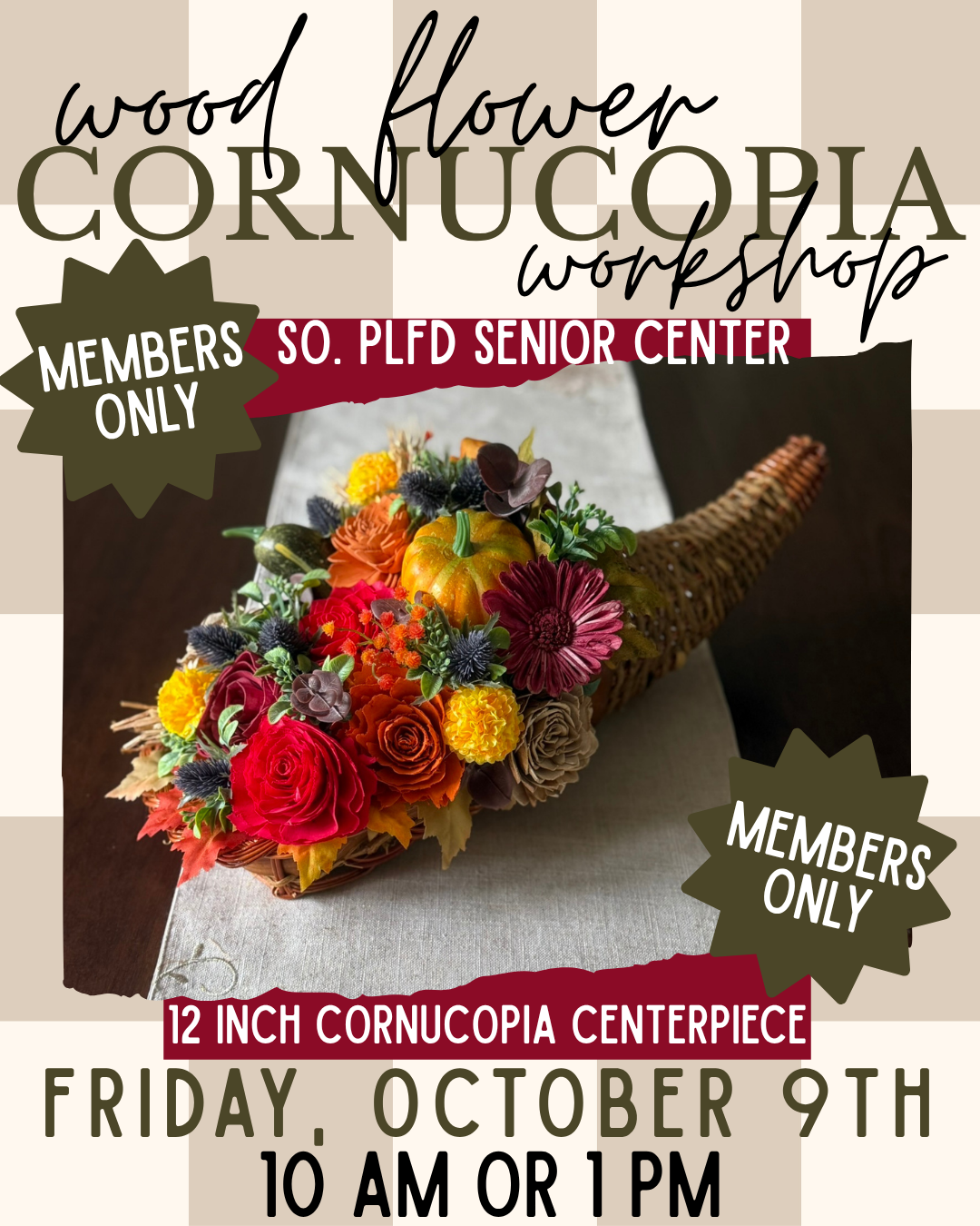 Cornucopia Workshop - Private Event - Members Only