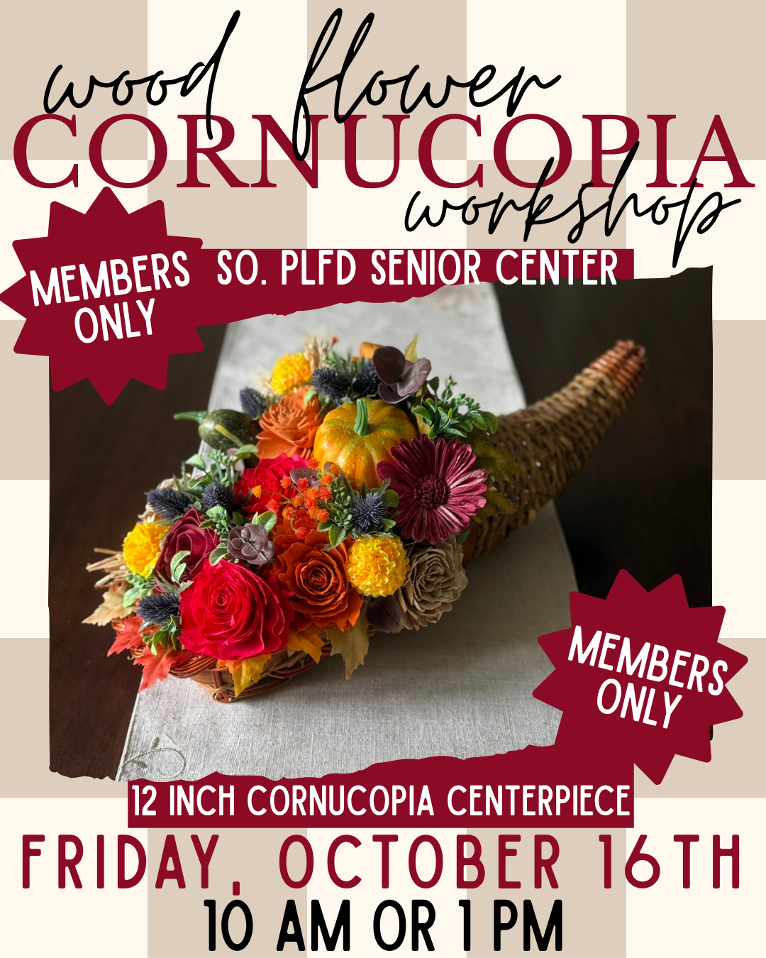 Cornucopia Workshop - Private Event - Members Only (Copy)