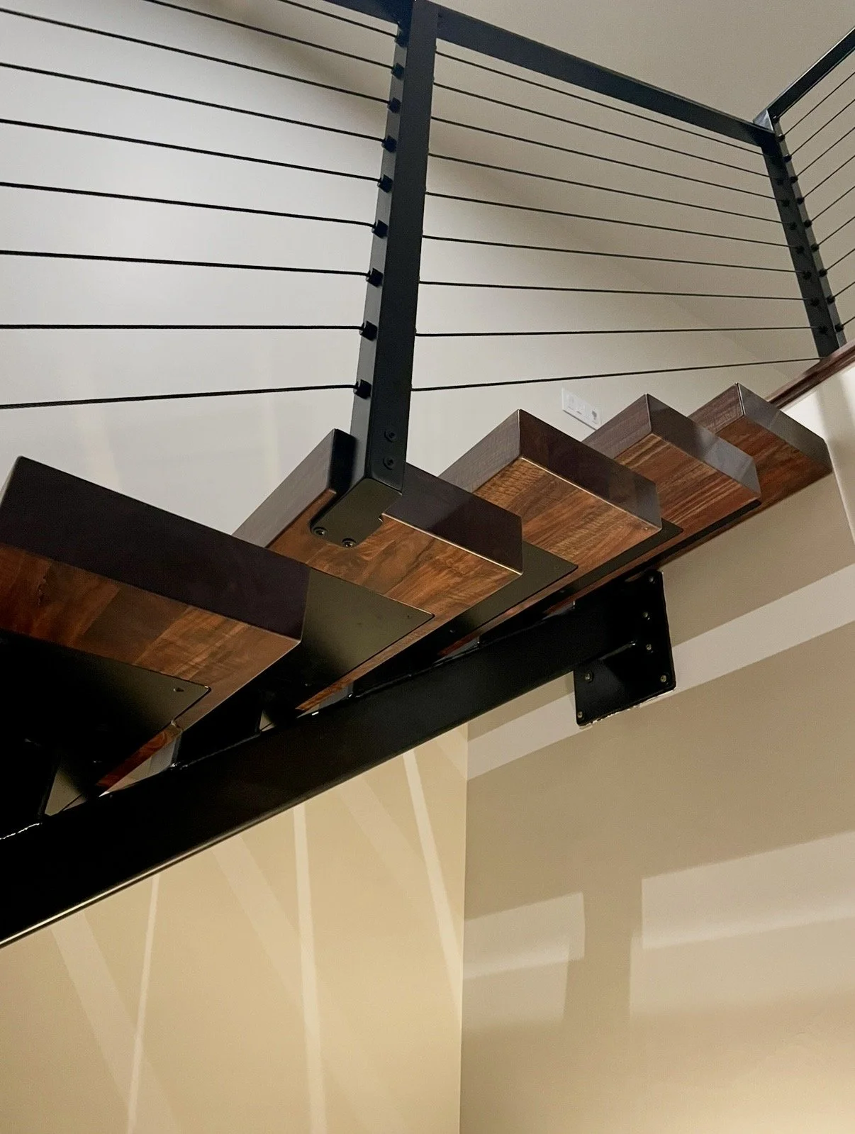 Floating Staircase + Cable Railing | Chico, CA