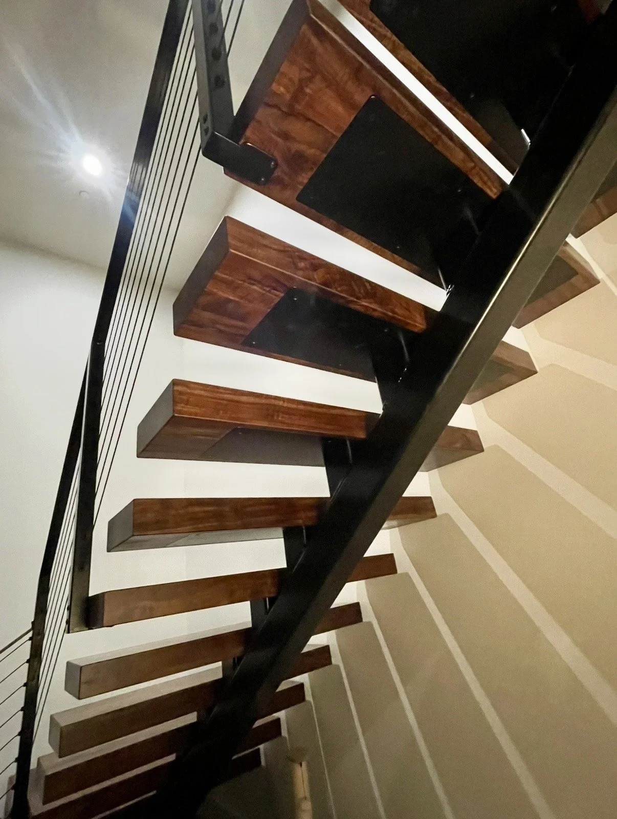 Floating Staircase + Cable Railing | Chico, CA