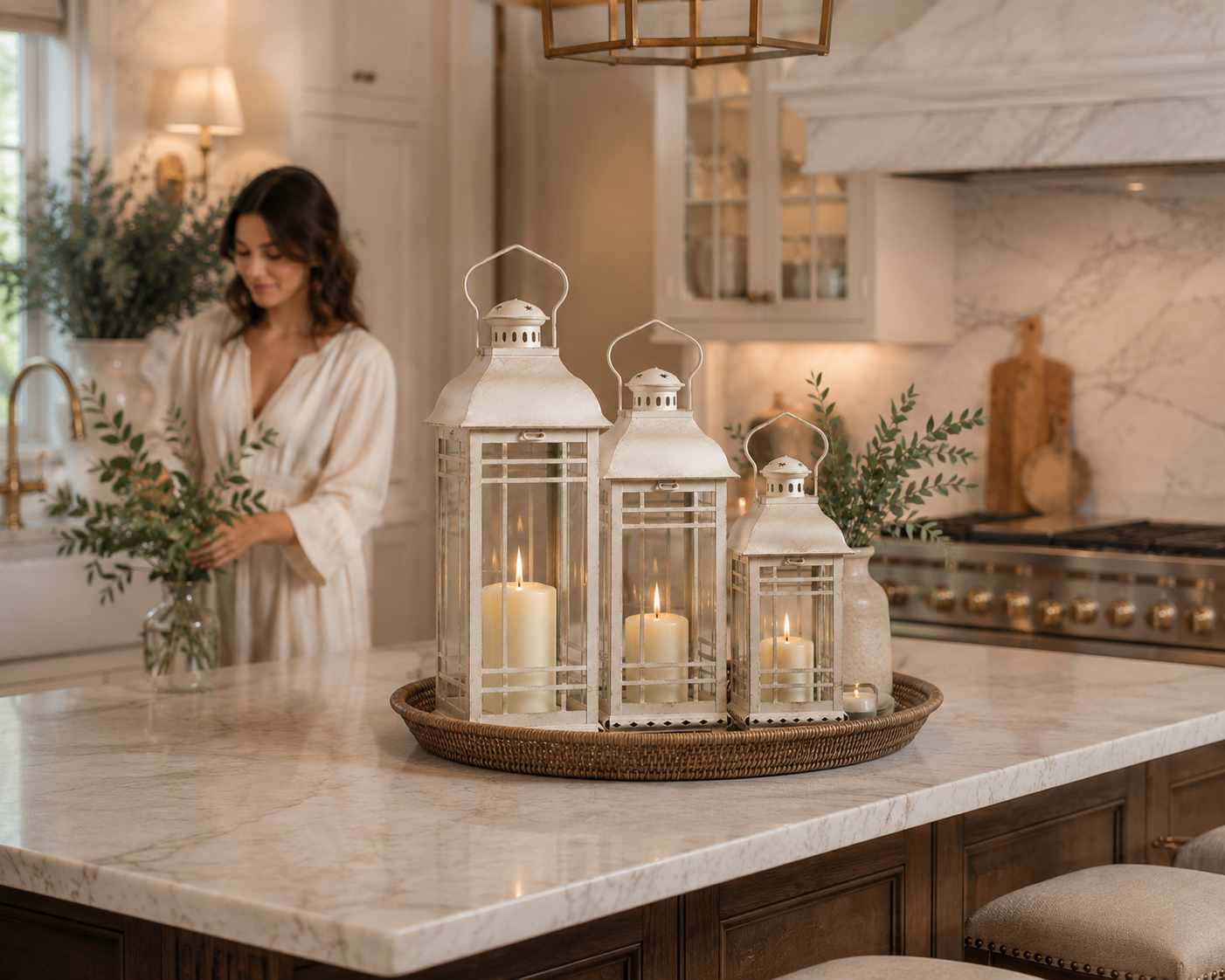 white-metal-lanterns-kitchen-island-centerpiece-luxury-home.jpg