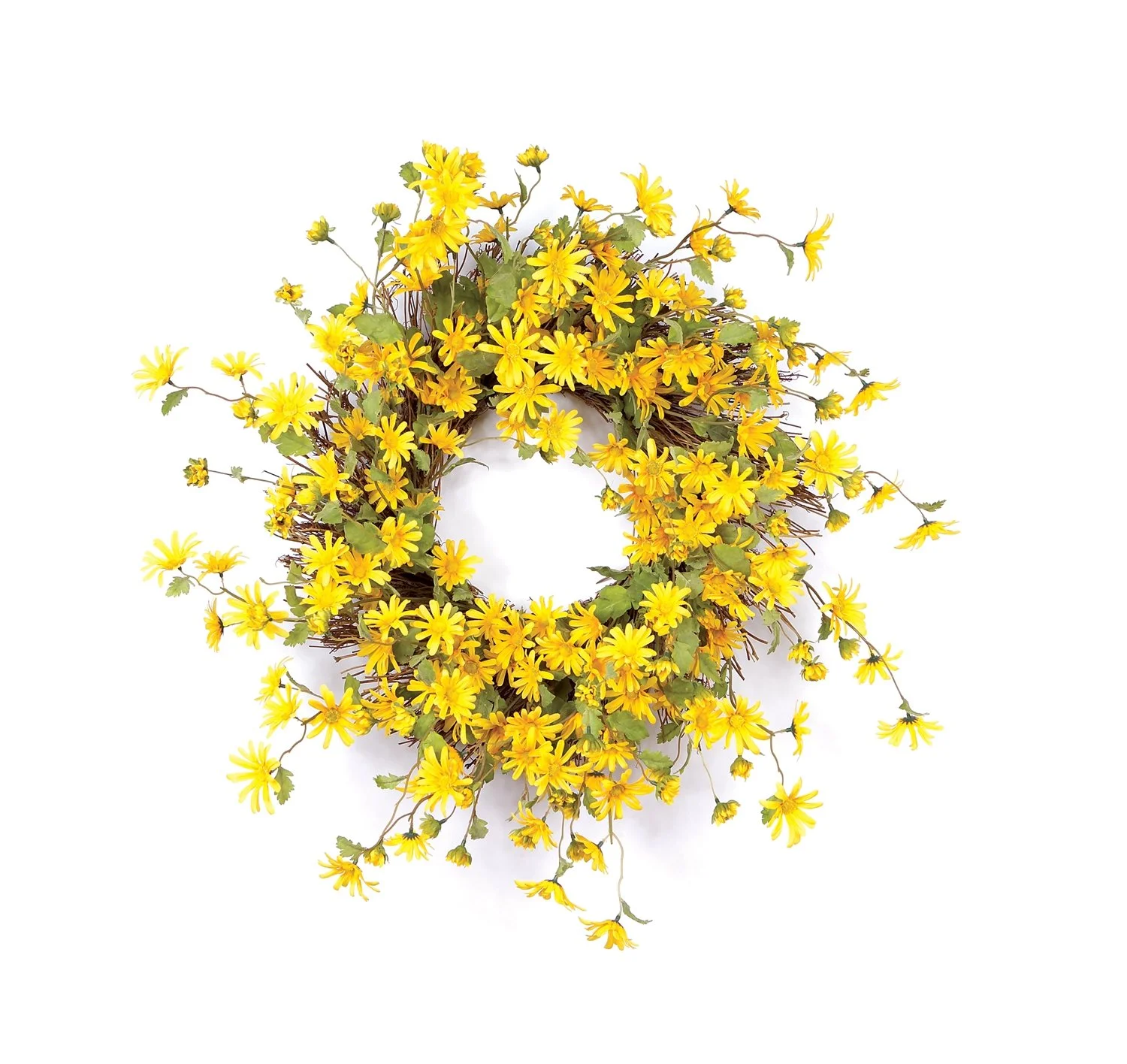yellow-daisy-floral-wreath-living-room.jpg