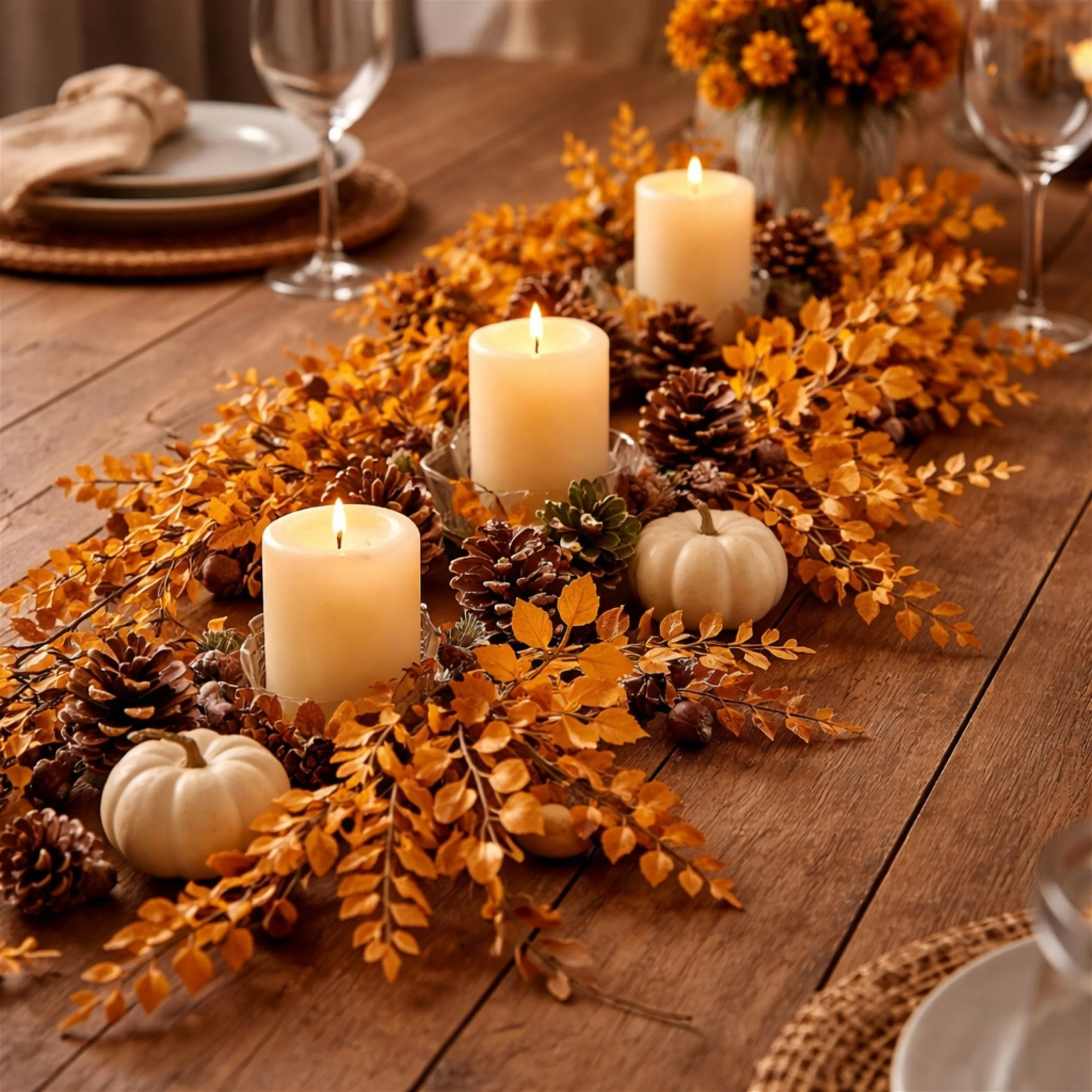 Autumn Leaf Garland 5'L