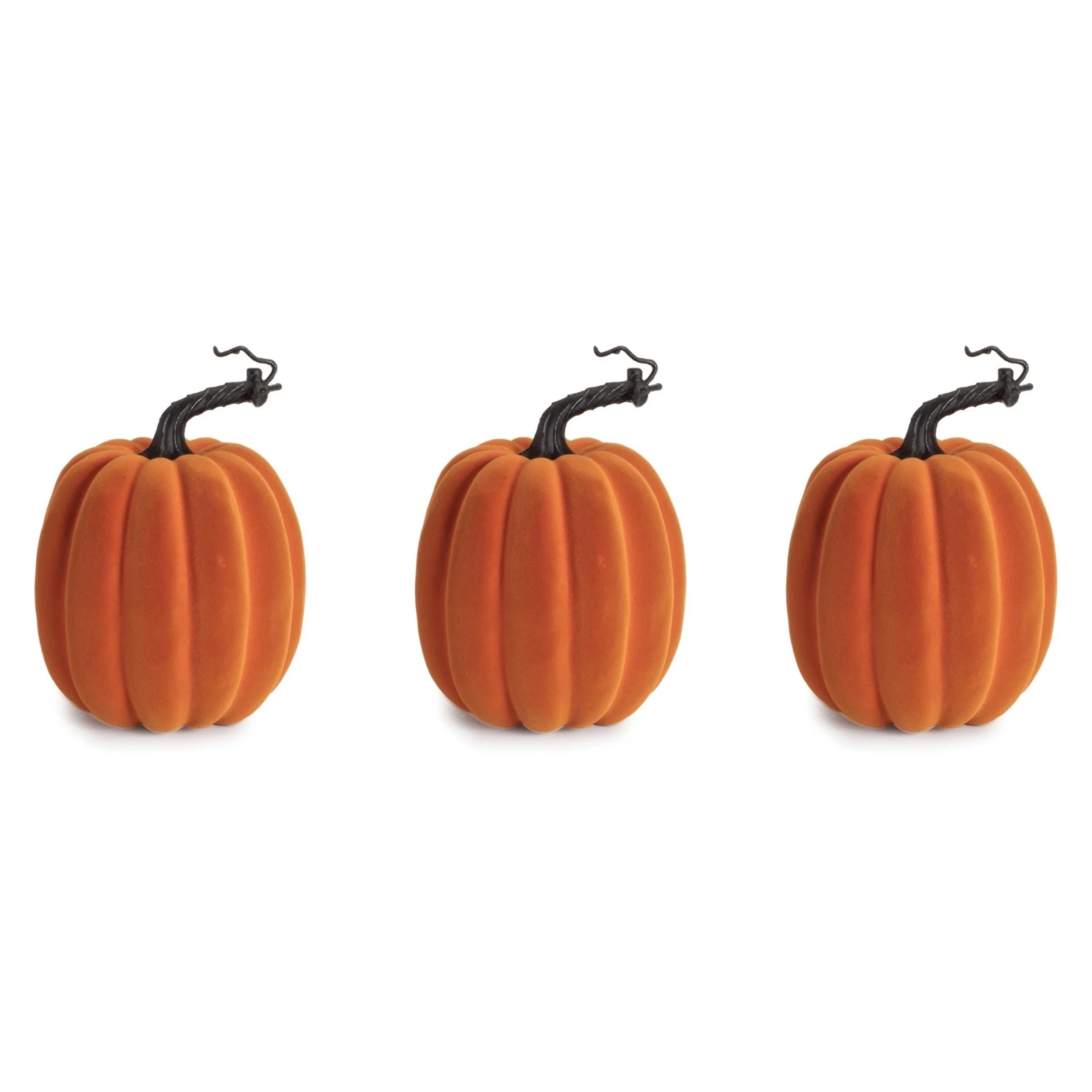 Velvet Textured Pumpkin Decor (Set of 3)