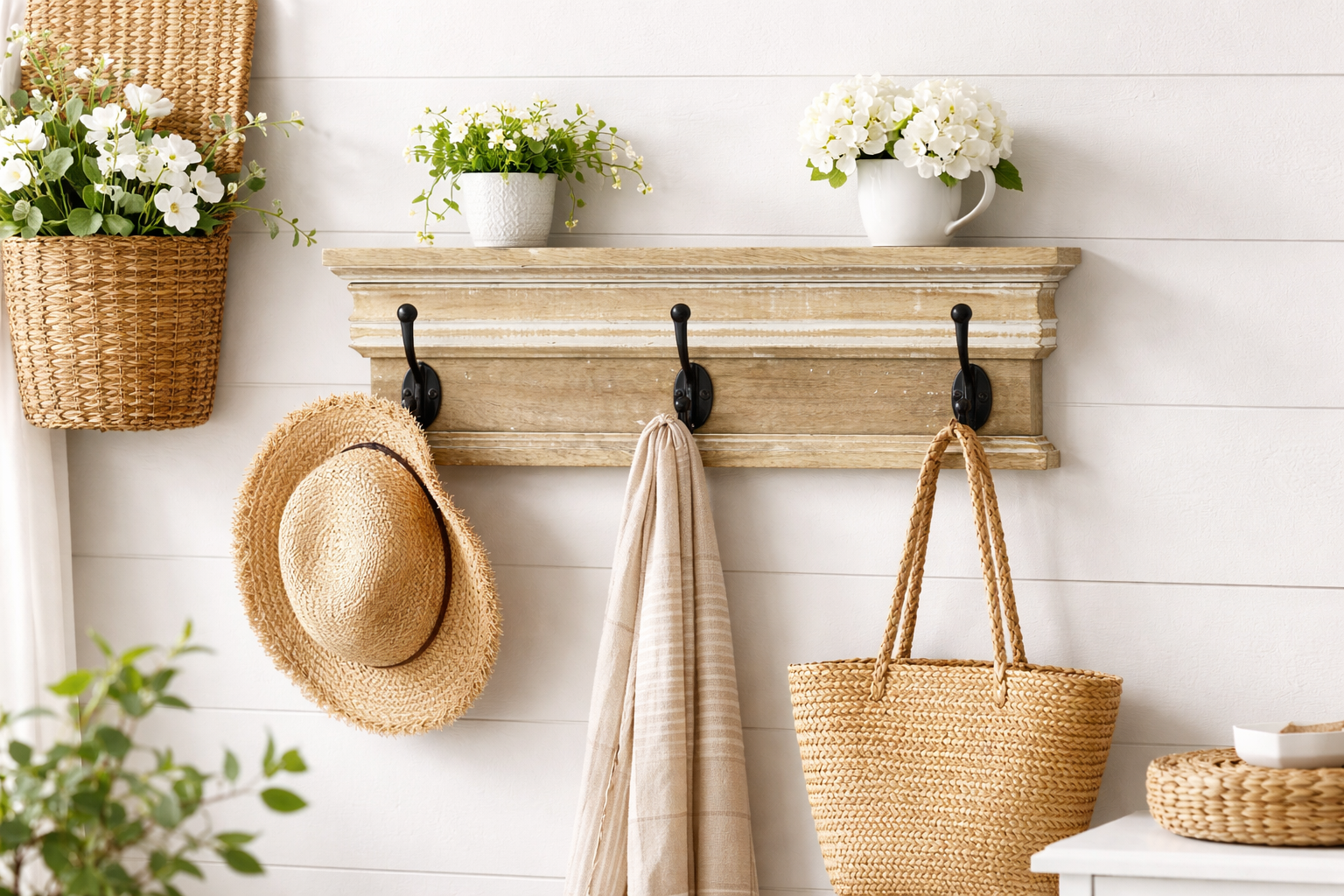 Mango Wood Hook Board – Multi-Tone