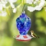 Blue Humming Bird Feeder
