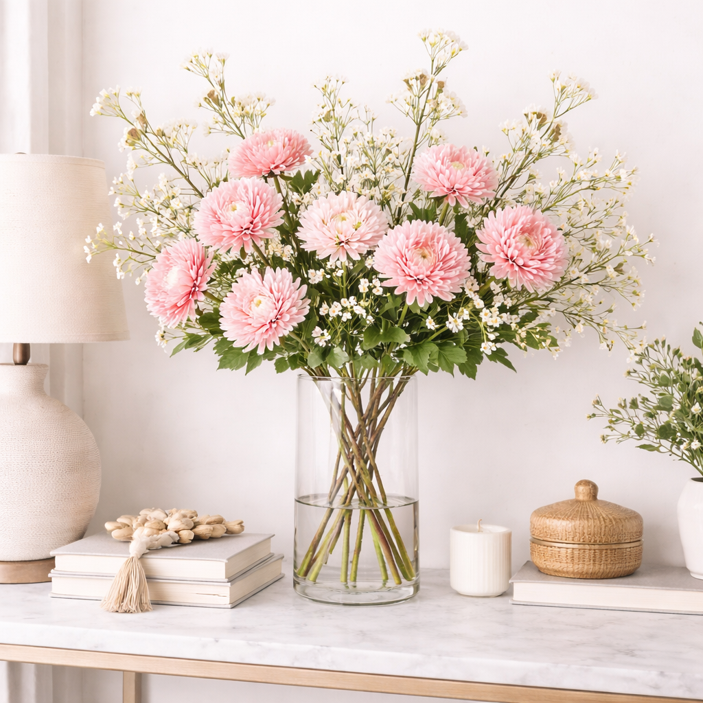 Ivory Blossom Floral Branch Set of 4