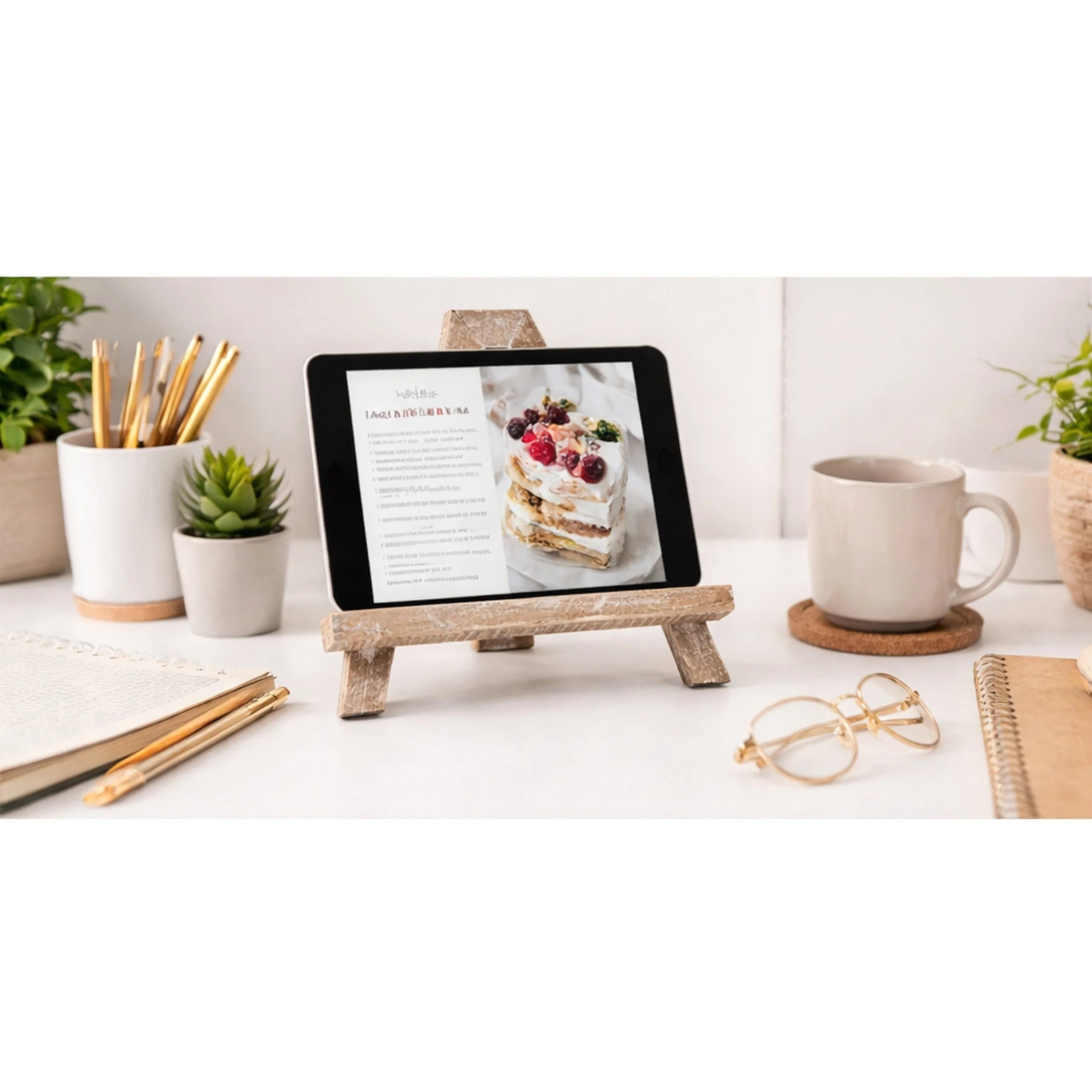 Natural Wood Display Easel (9" x 10") — Rustic Tabletop Stand